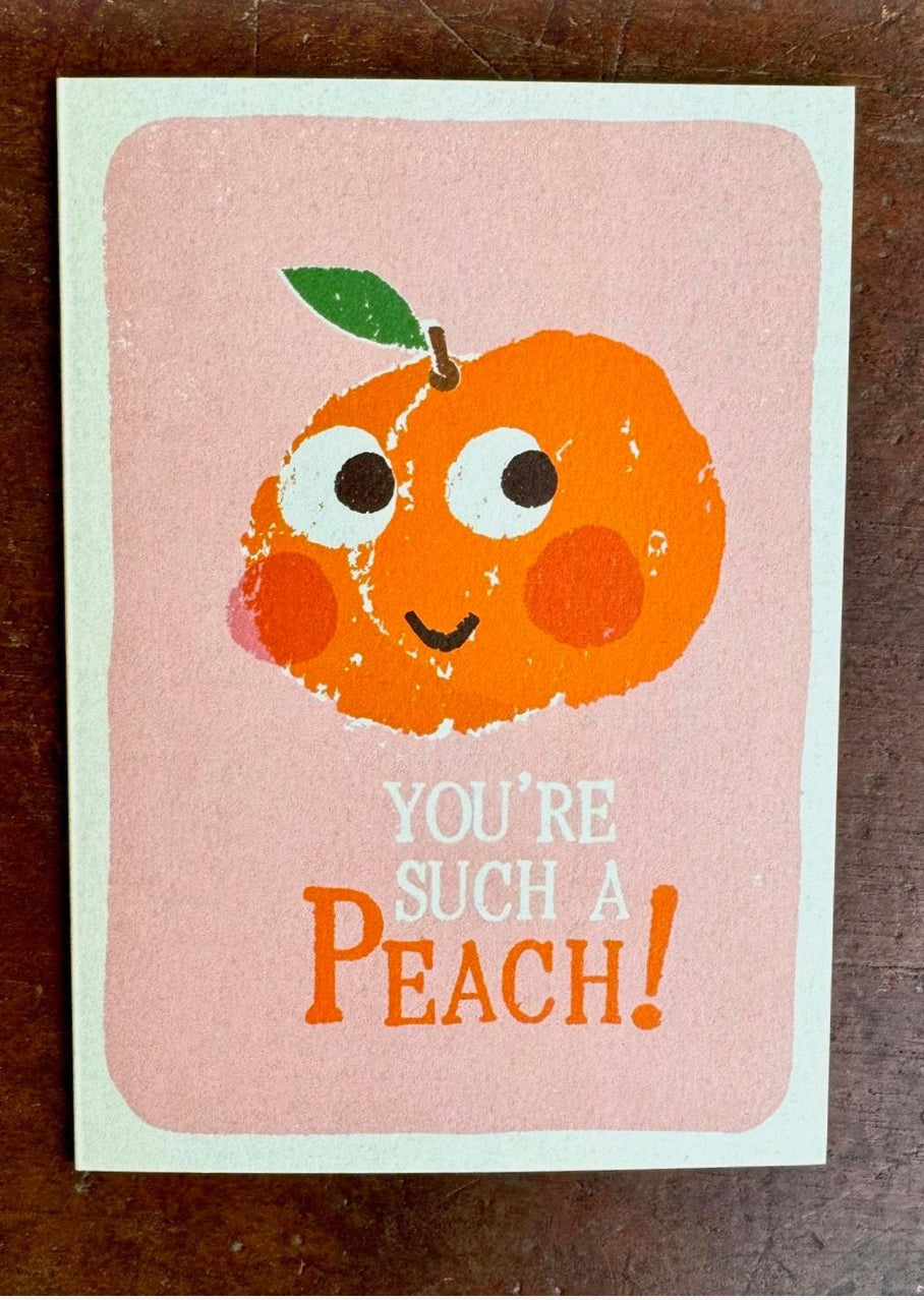 florence fry you're such a peach card