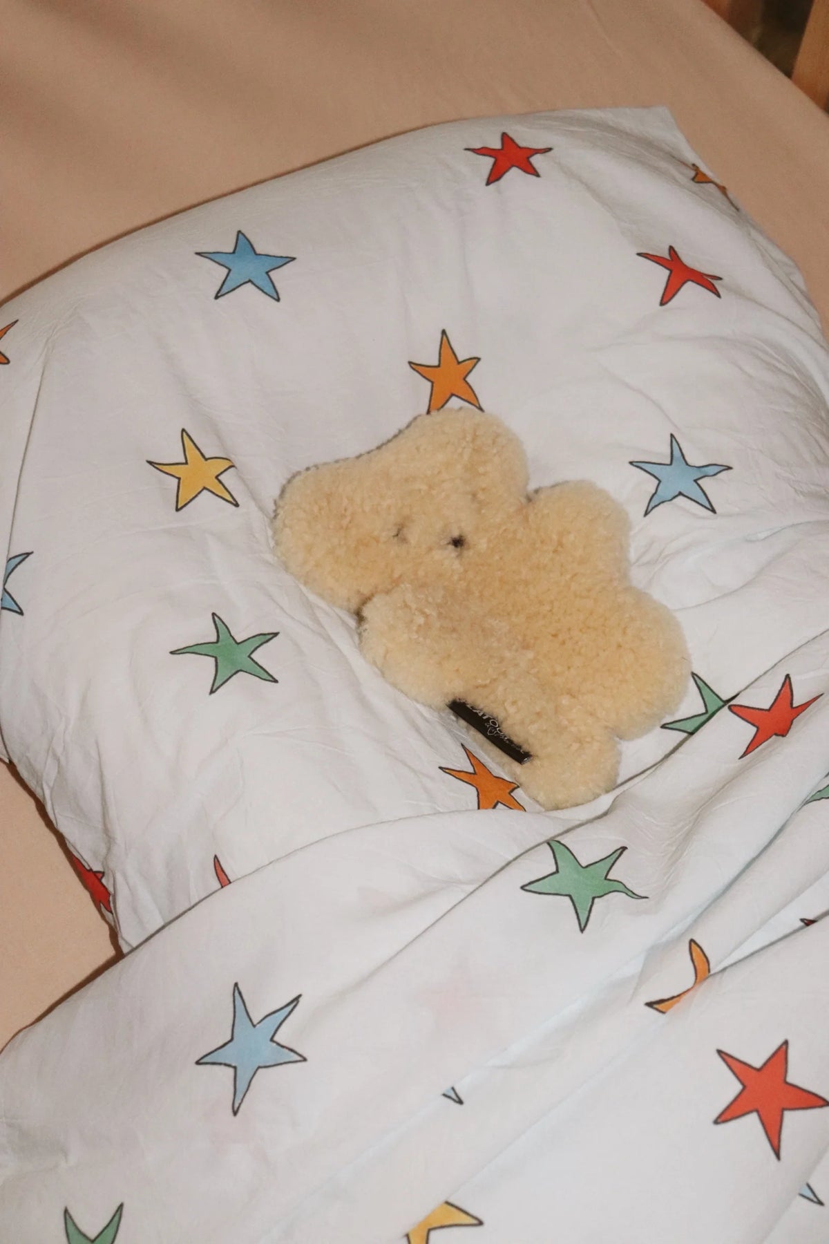 play linen retro star fitted sheet set