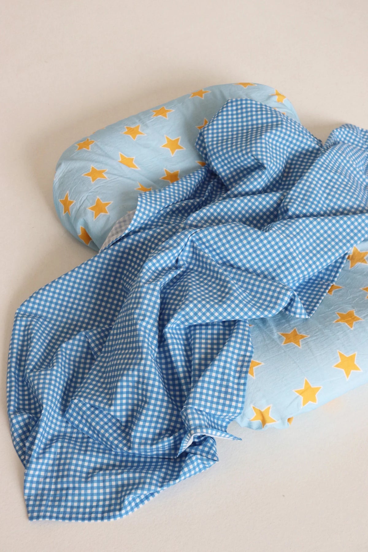 play linen 'grow with me' swaddle wrap - star gazer gingham (pre order)