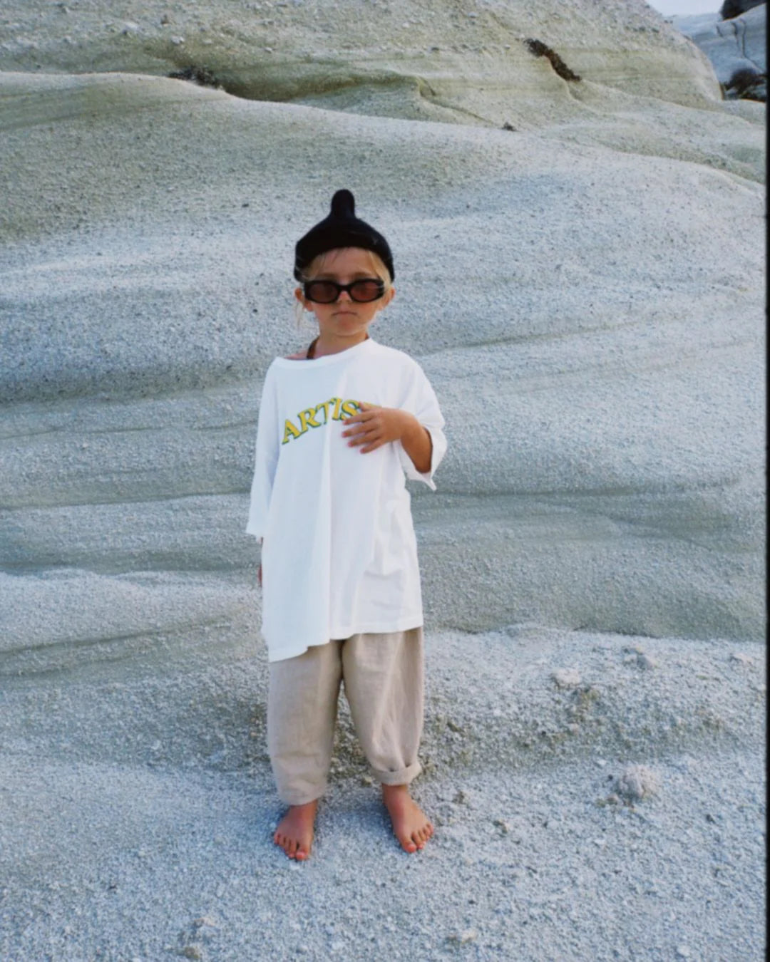 ziggy zaza artist tee - white + yellow - pre order