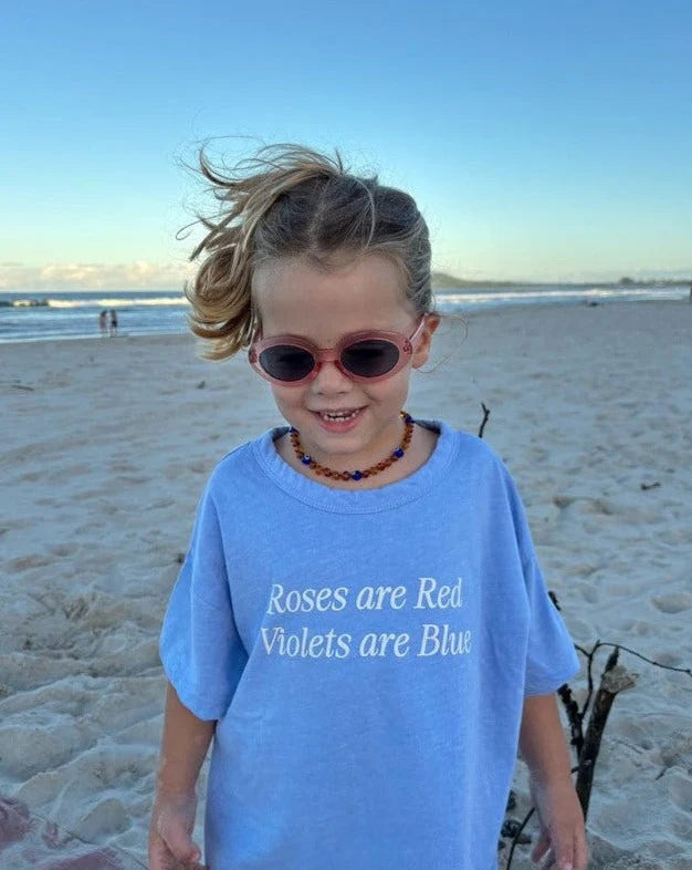 ziggy zaza roses are red tee - sky - pre order