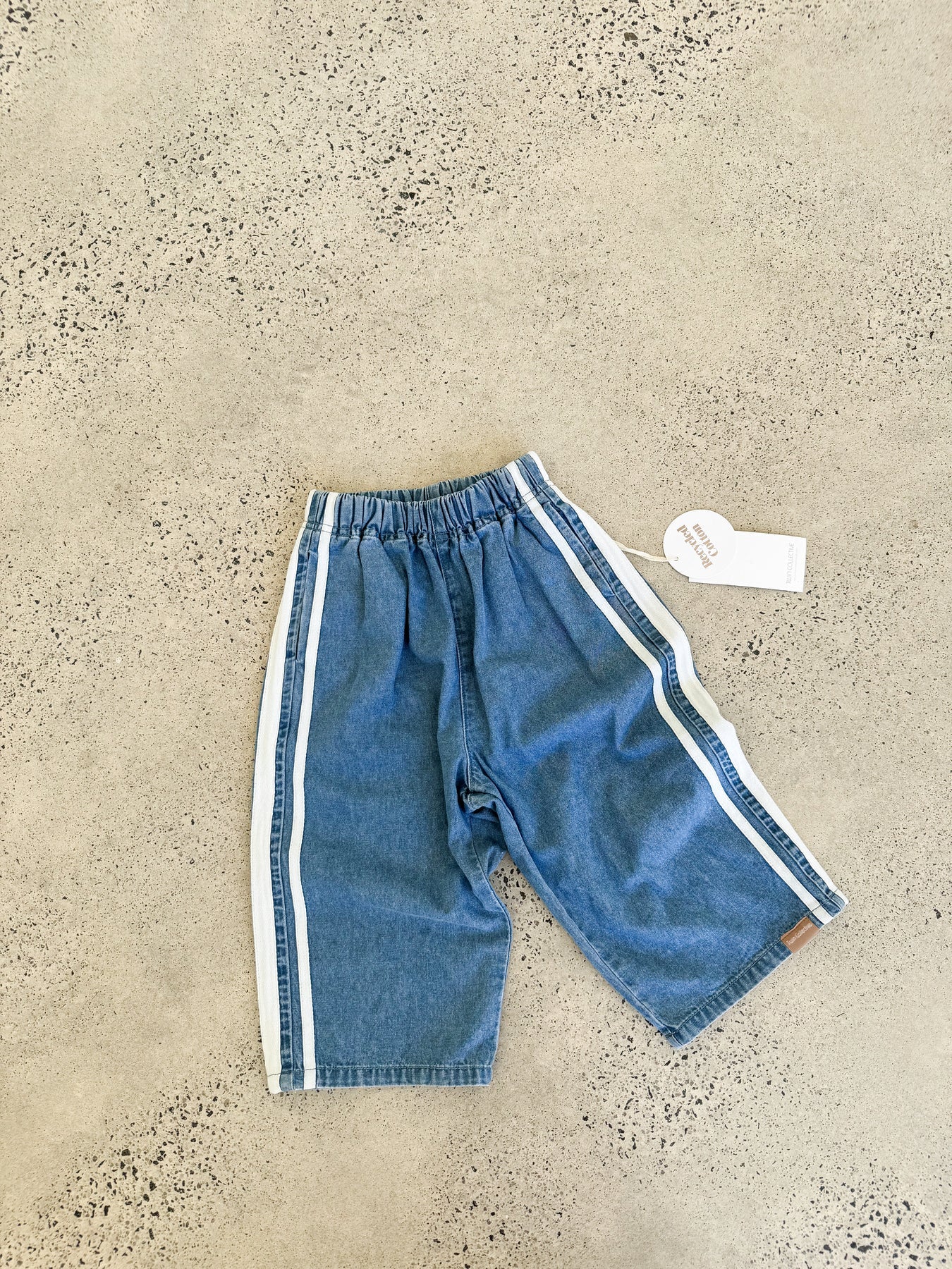 twin collective tricky track pant - side stripe blue