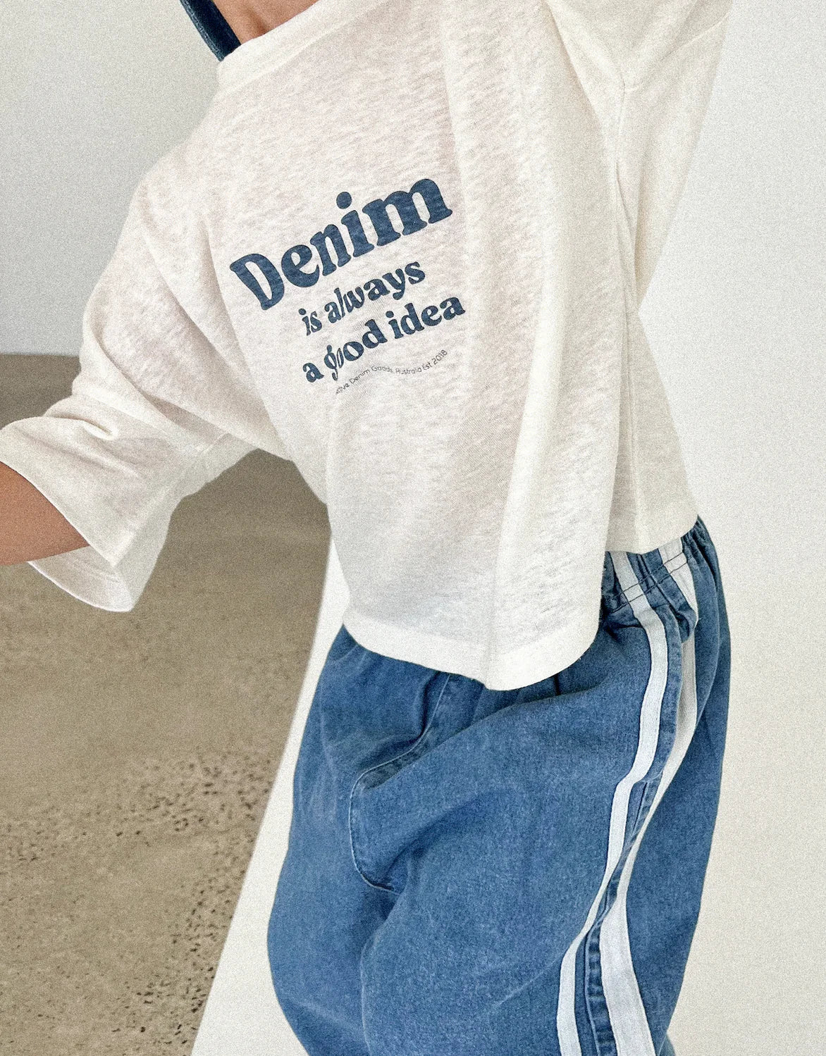 twin collective tricky track pant - side stripe blue