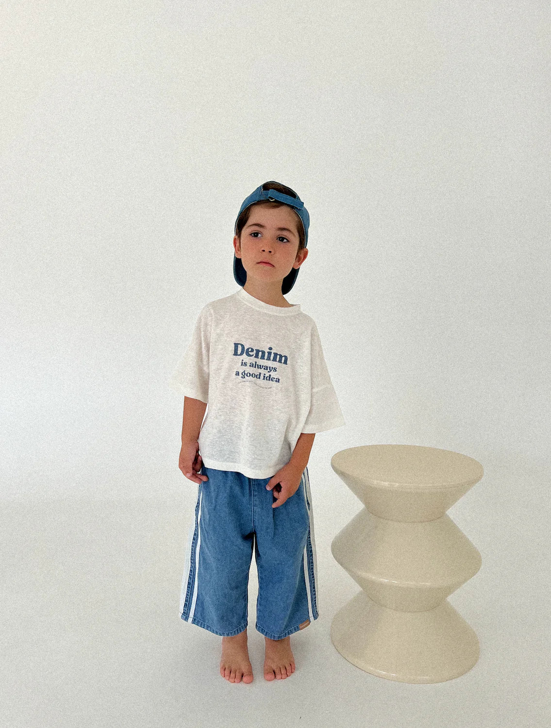 twin collective tricky track pant - side stripe blue
