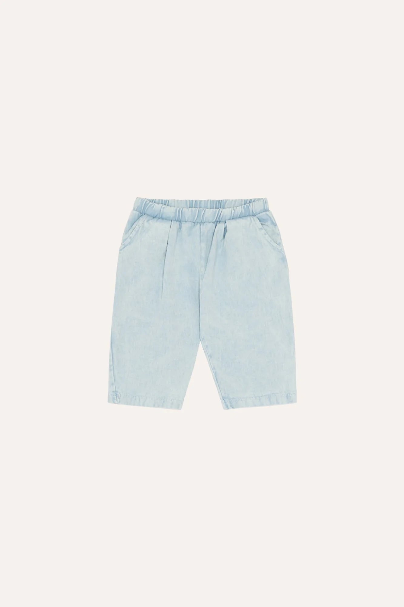 the campamento light blue denim baby trousers - pre order