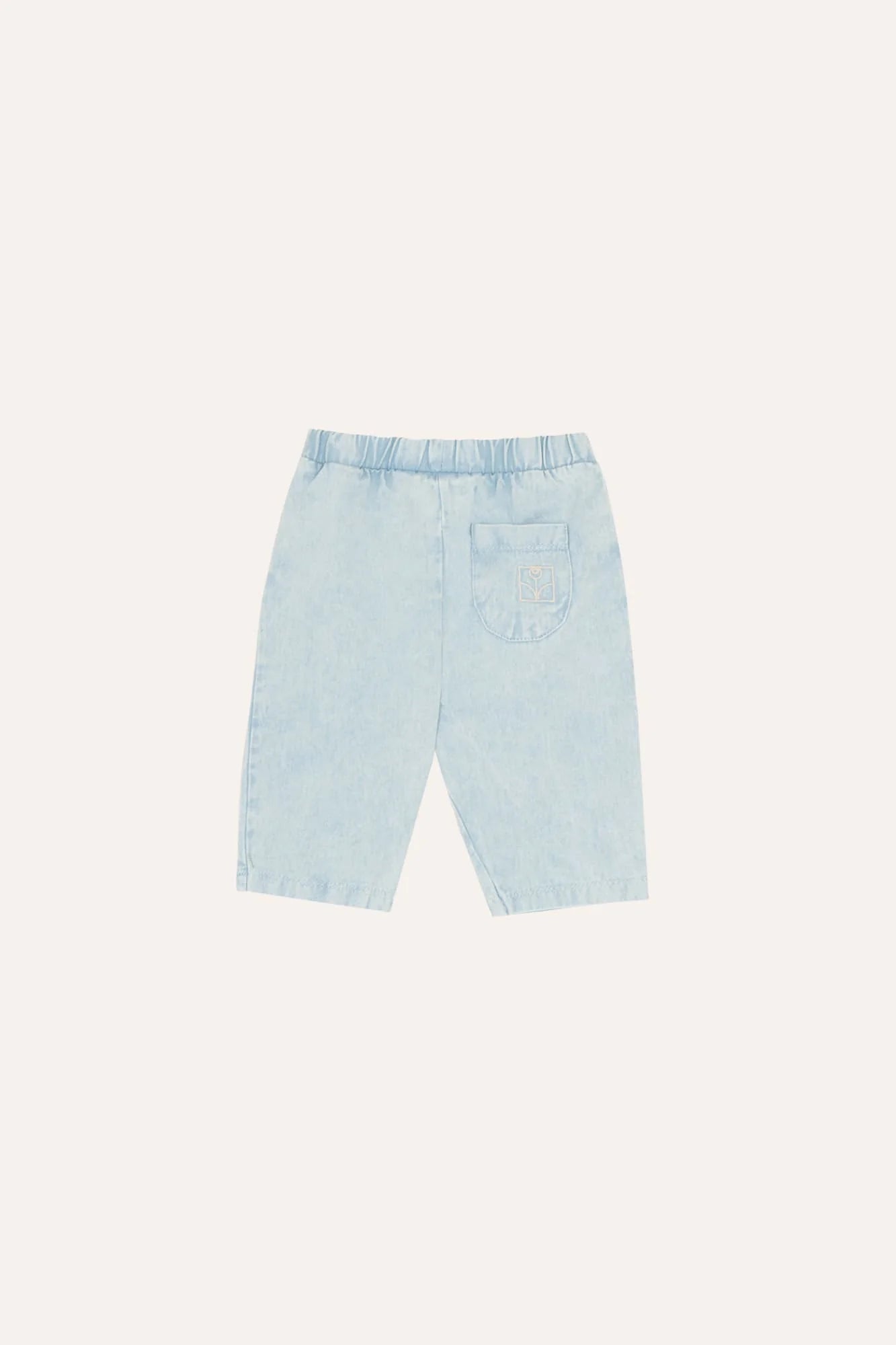 the campamento light blue denim baby trousers - pre order