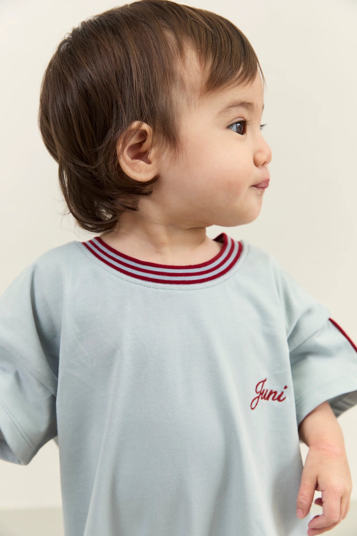 juni jnr riley t-shirt romper - stone blue