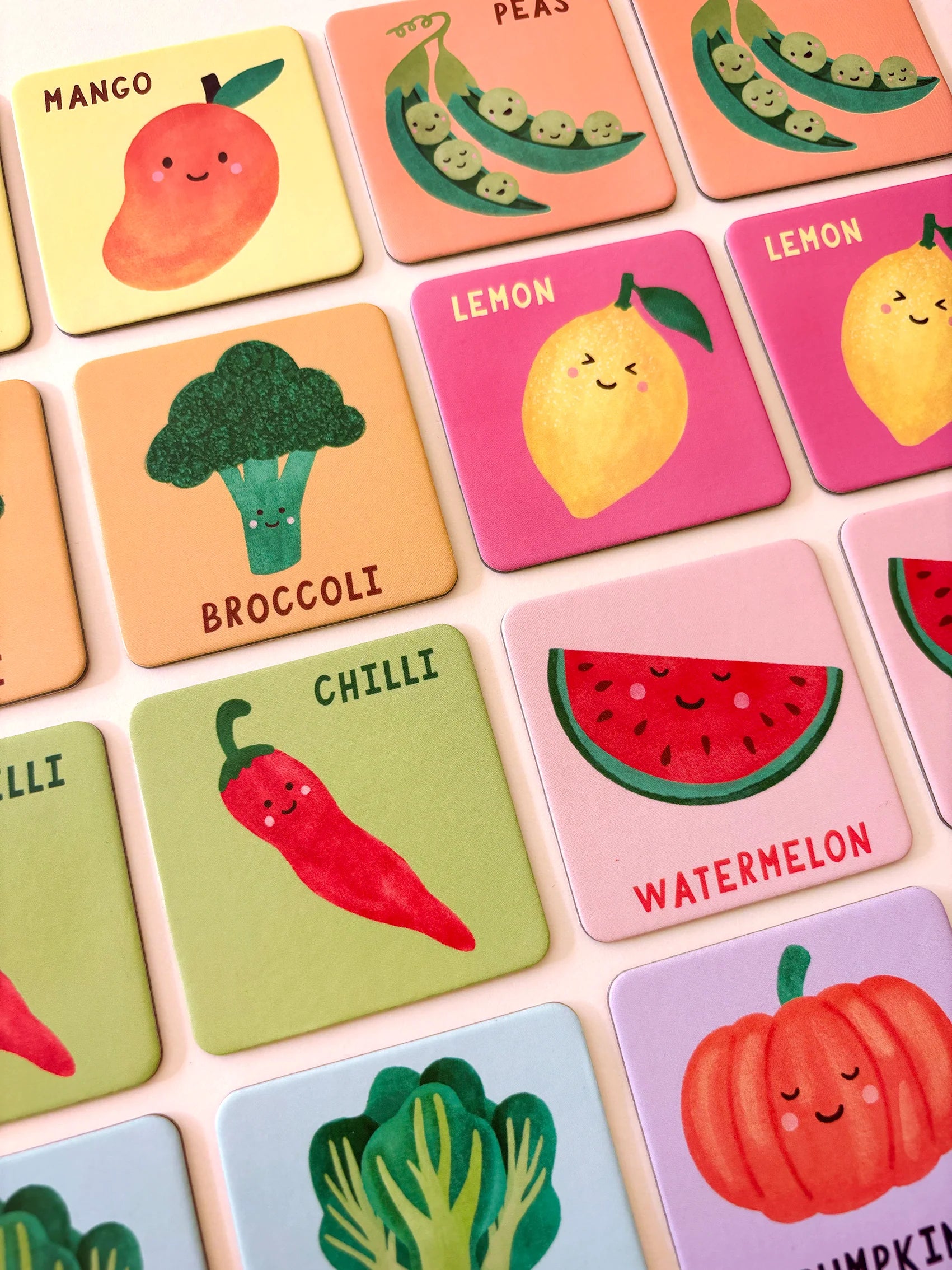 lauren sissons memory & matching game - fruit & veg