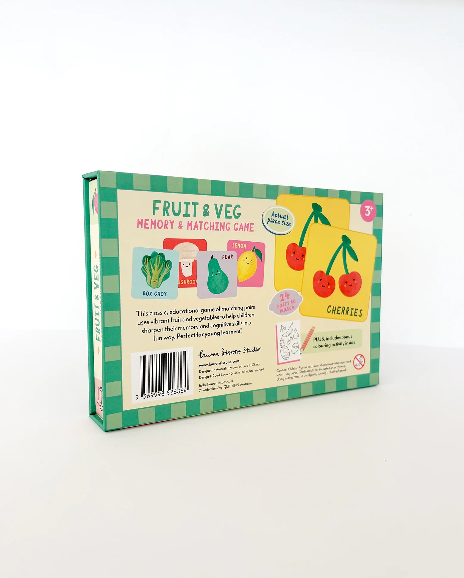lauren sissons memory & matching game - fruit & veg