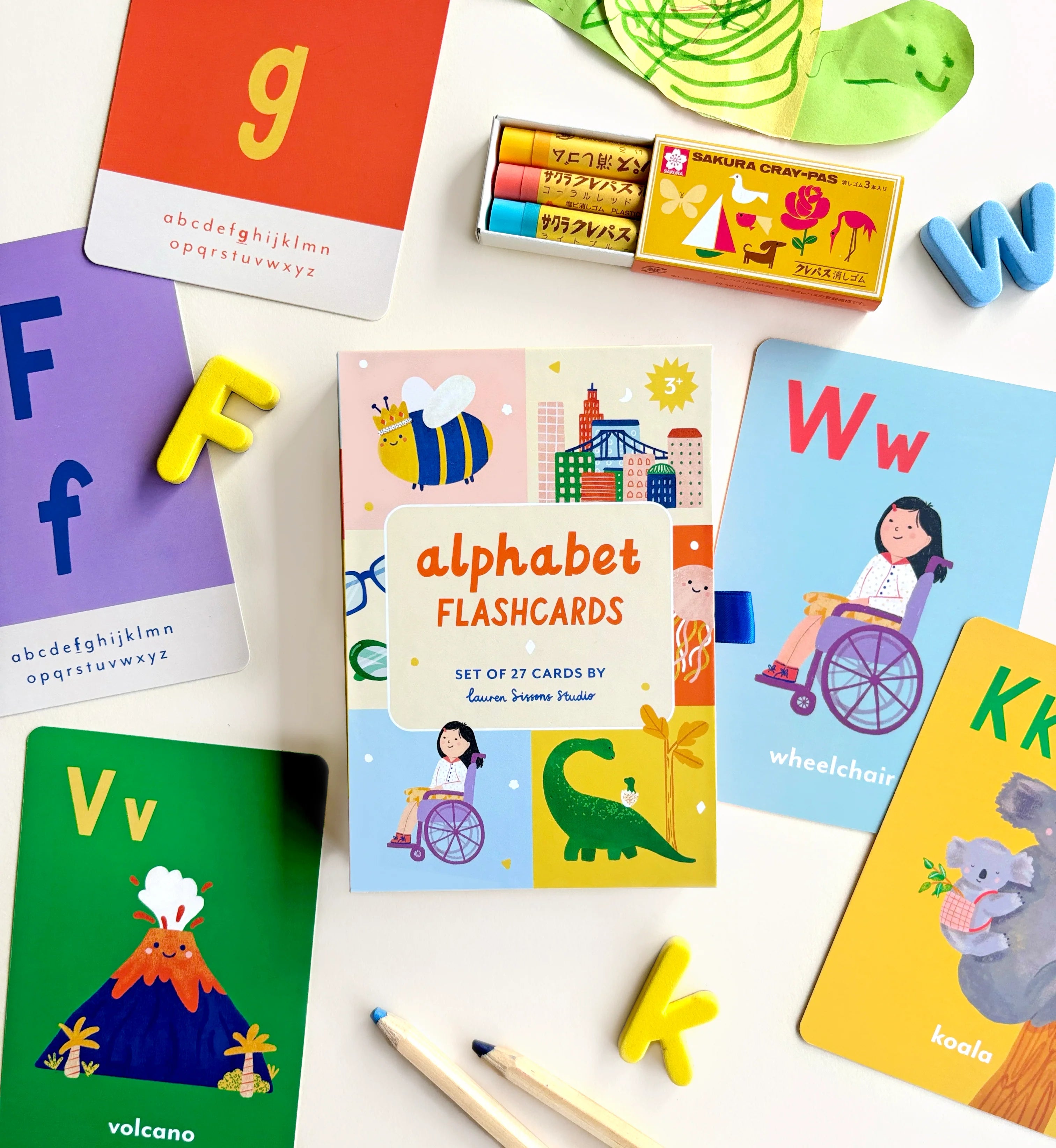 lauren sissons illustrated flashcards - a-z alphabet