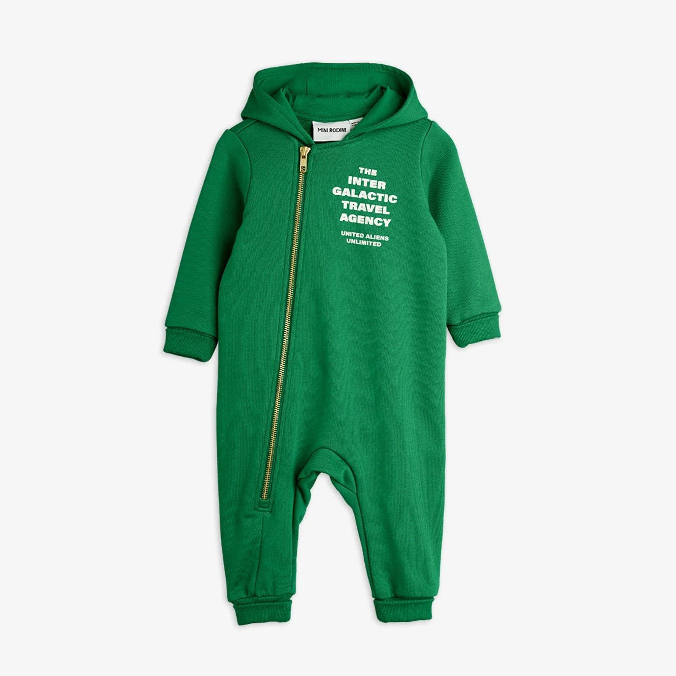 mini rodini travel agency onesie - green
