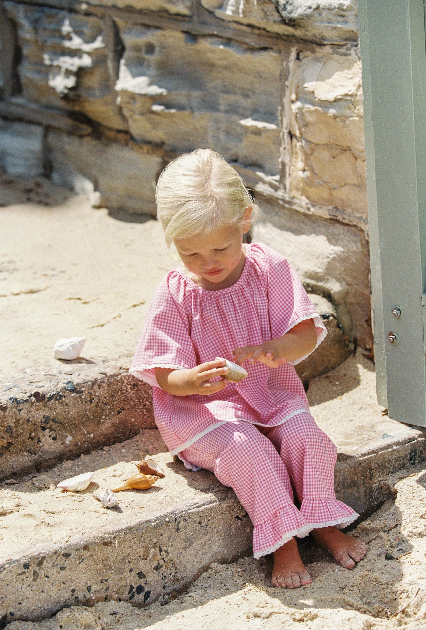 juni jnr penny blouse - strawberry gingham