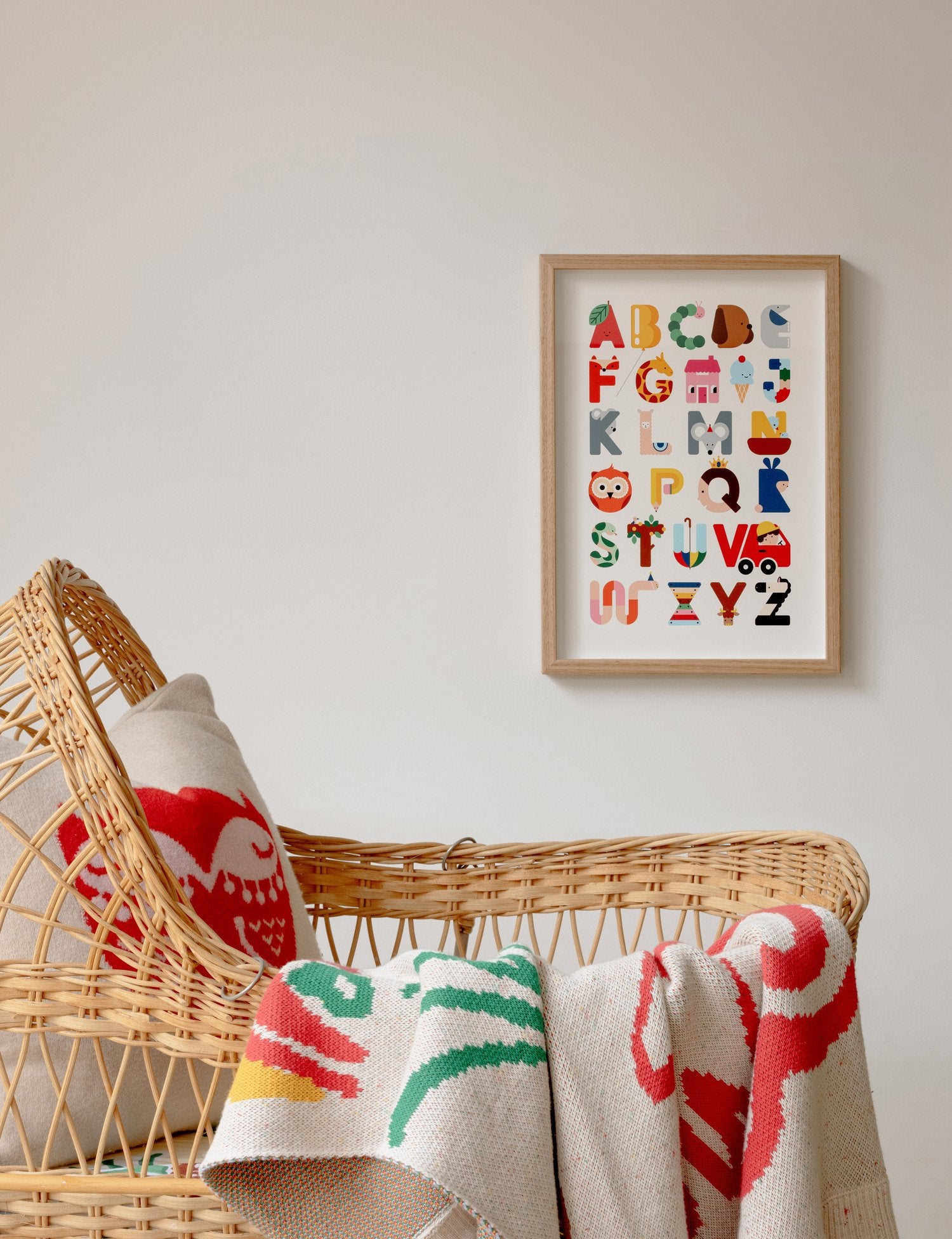 v.happy alphapic art print - alphabet
