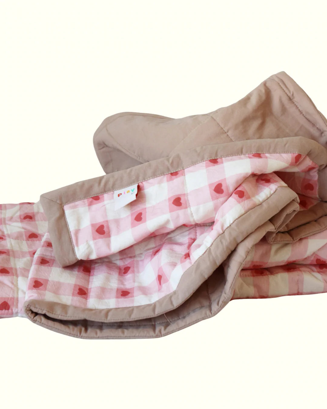 play linen heirloom hearts reversible quilt