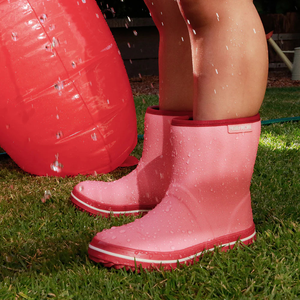 merry people andie kids gumboot - bubblegum - pre order
