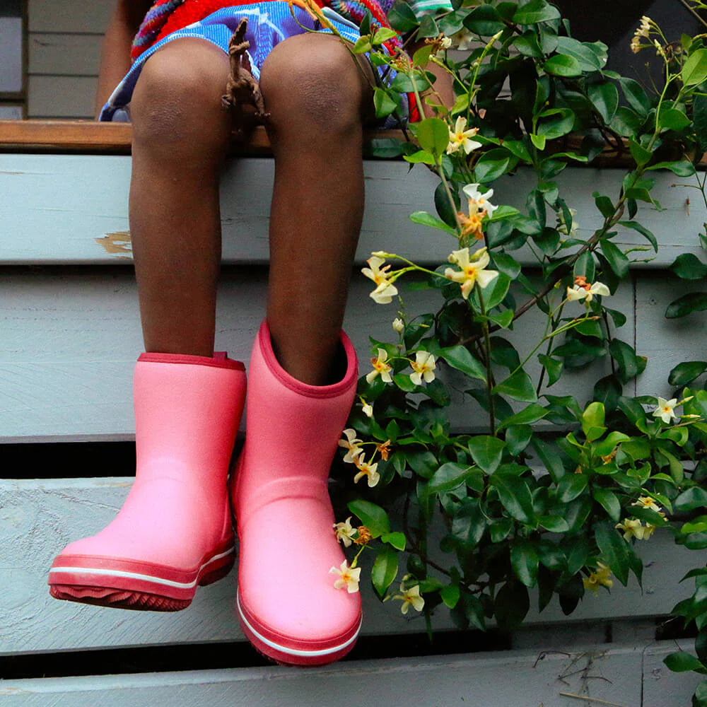 merry people andie kids gumboot - bubblegum - pre order