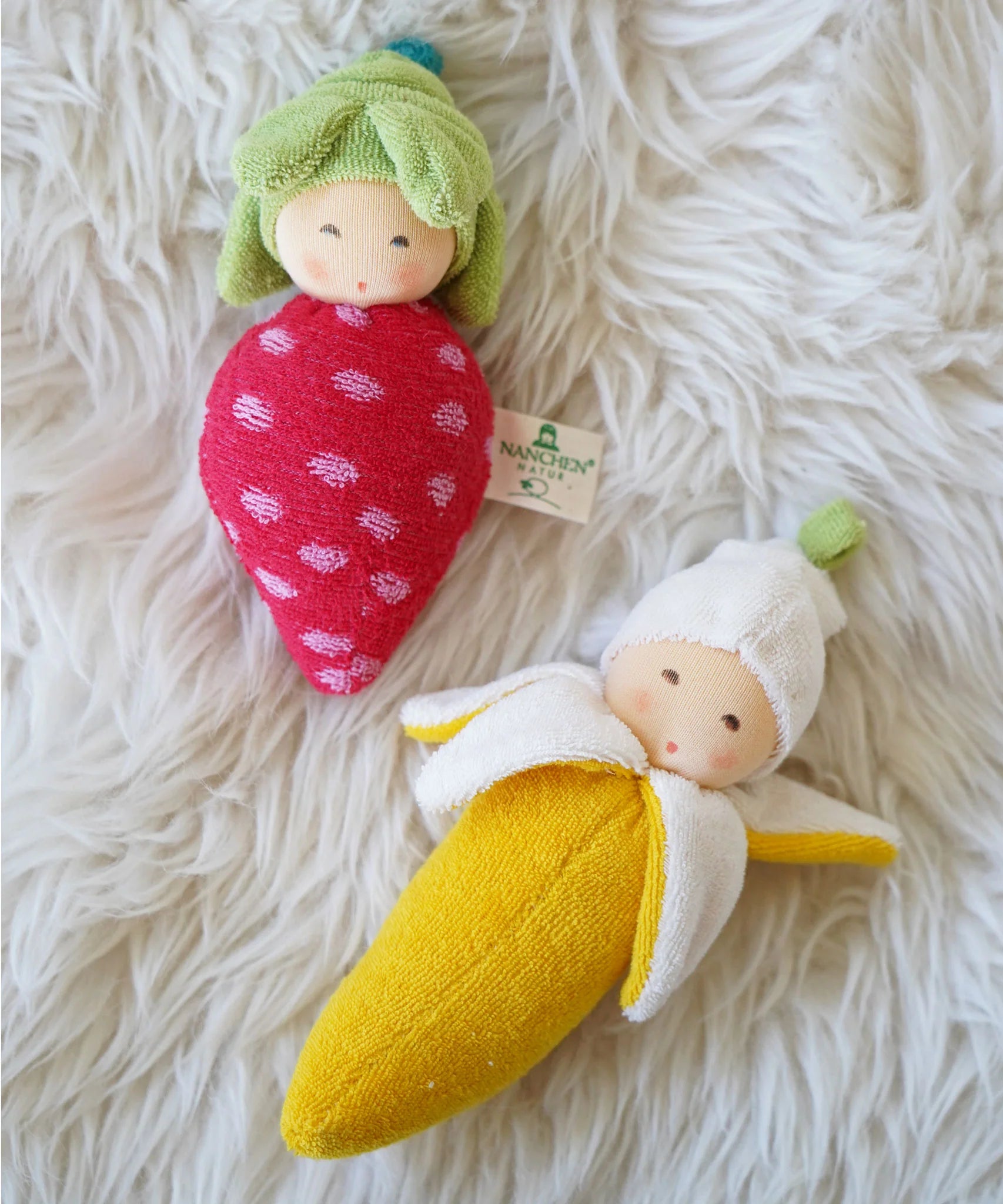 nanchen natur baby banana rattle - pre order