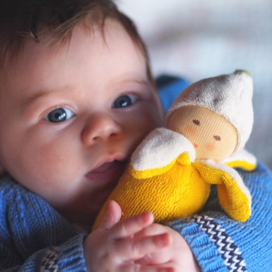 nanchen natur baby banana rattle - pre order