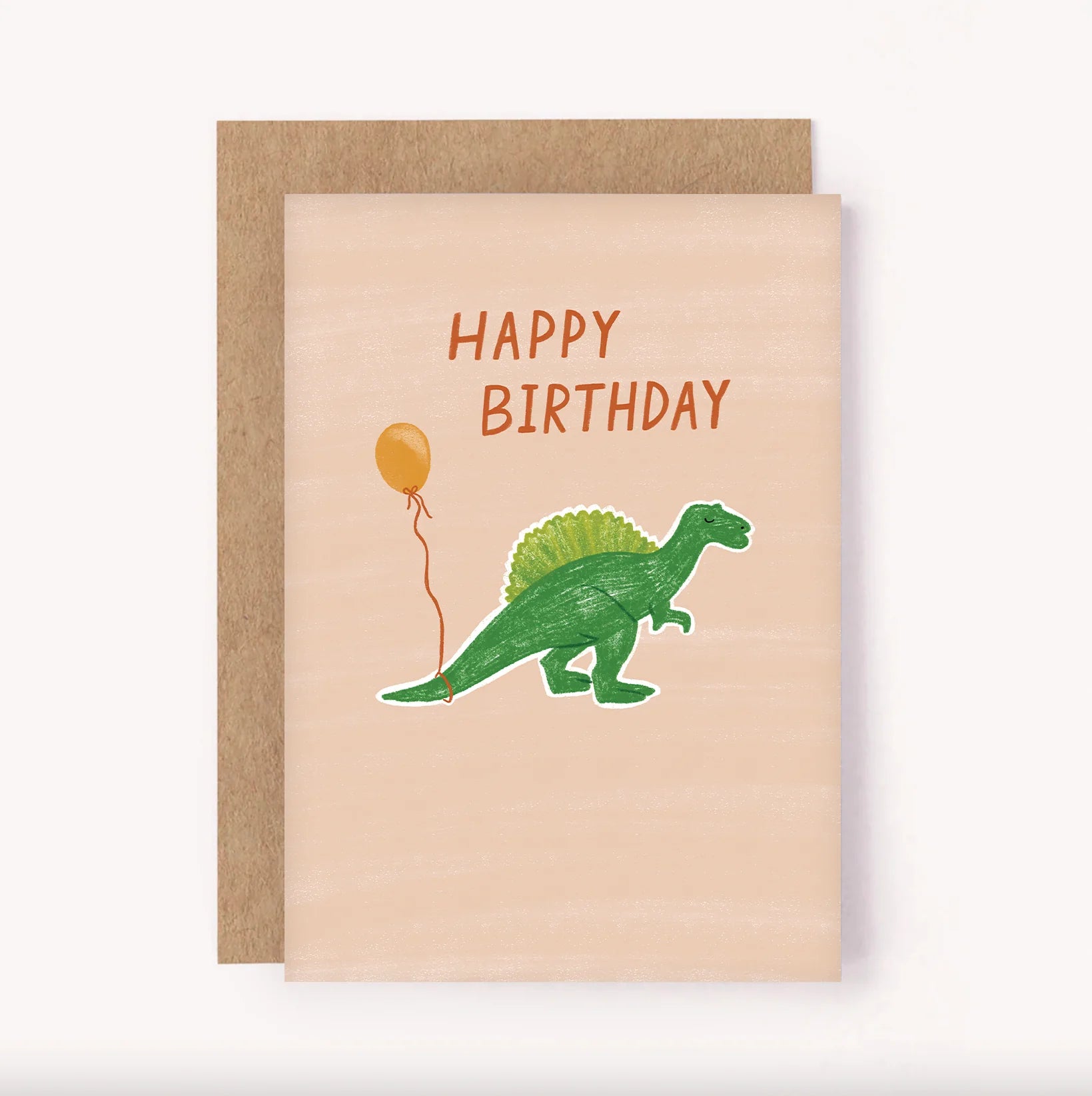 lauren sissons birthday card - dinosaur balloon
