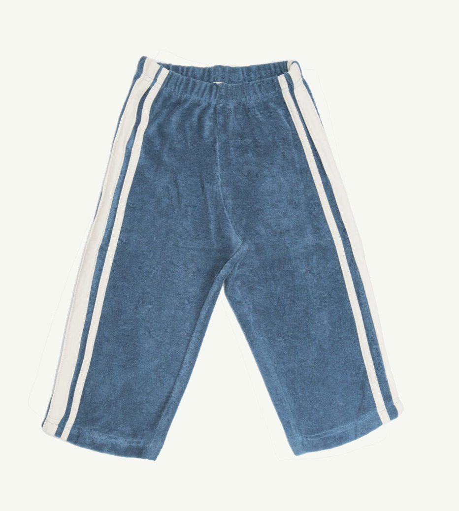 summer and storm racer terry wide leg pant - blue