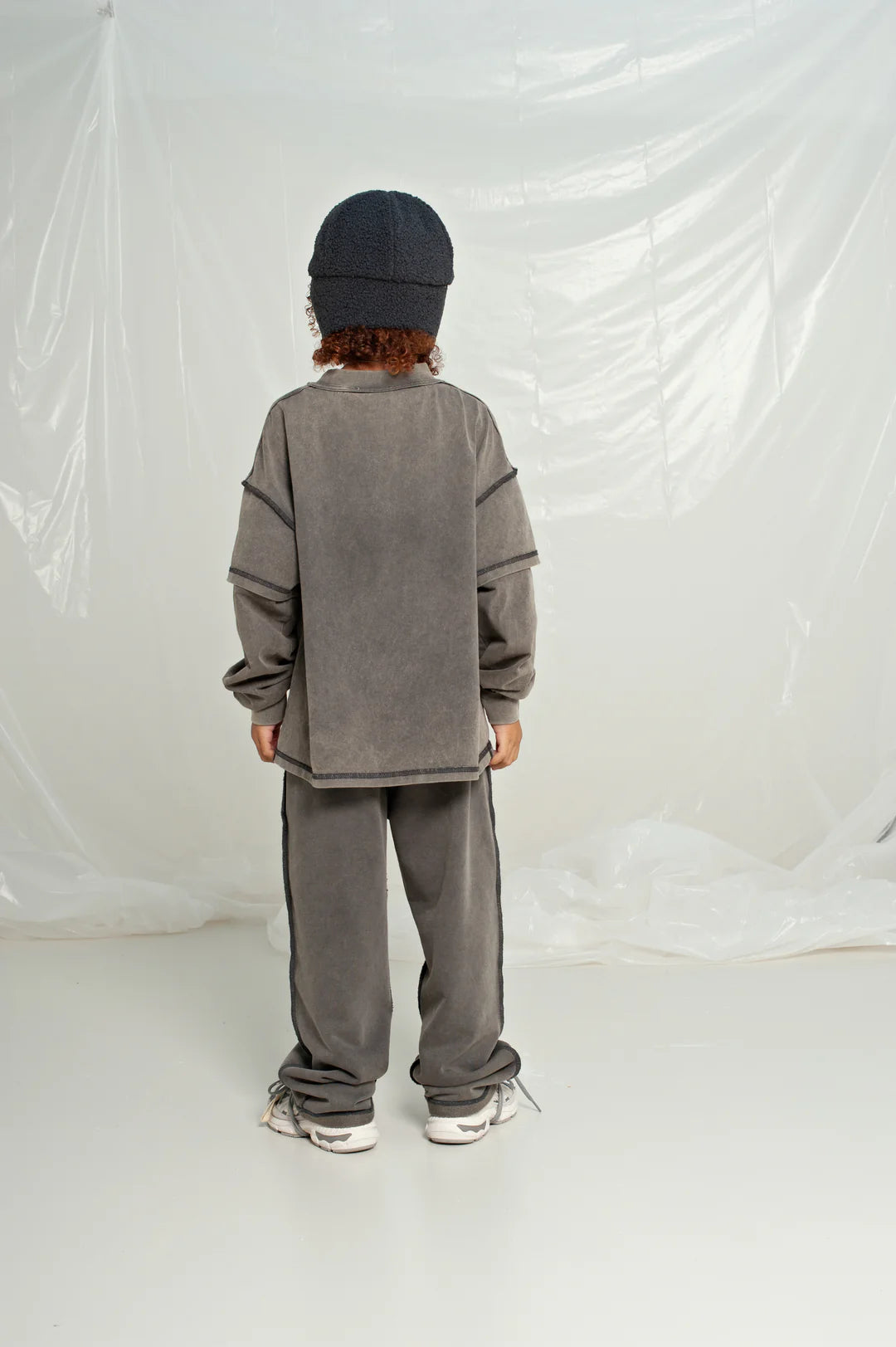 house of basicz the nueve longsleeve - grey vintage wash - pre order