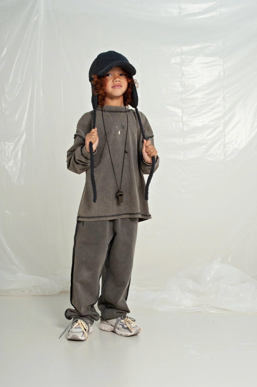 house of basicz the nueve longsleeve - grey vintage wash - pre order