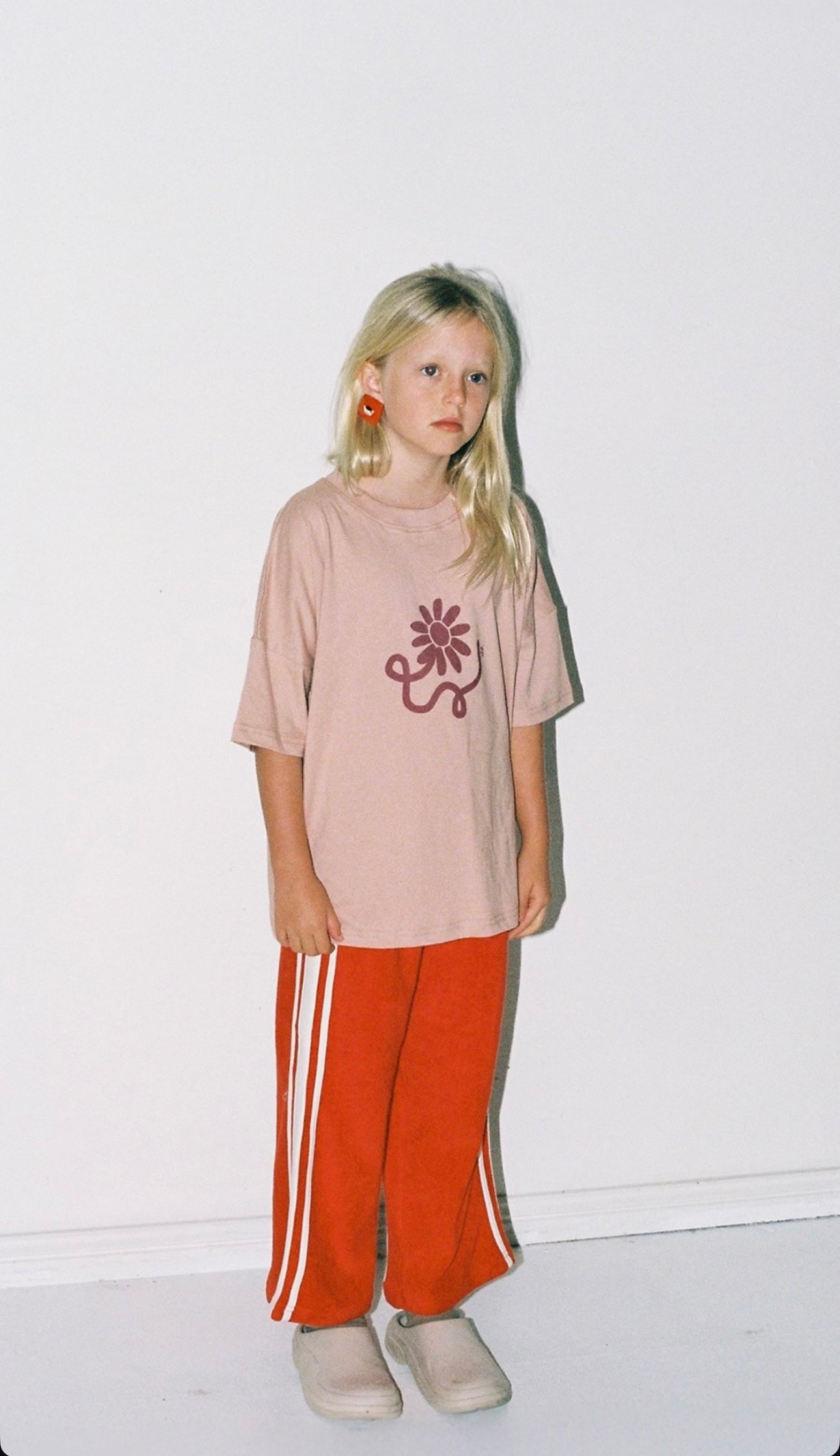 summer and storm racer terry wide leg pant - red
