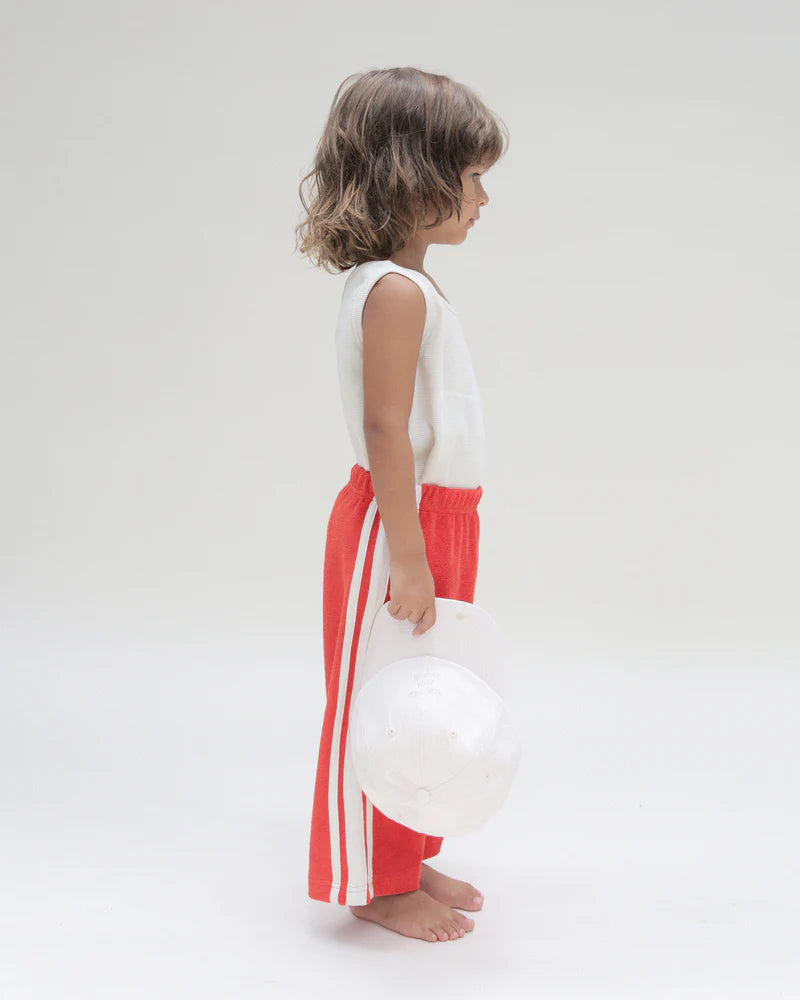 summer and storm racer terry wide leg pant - red