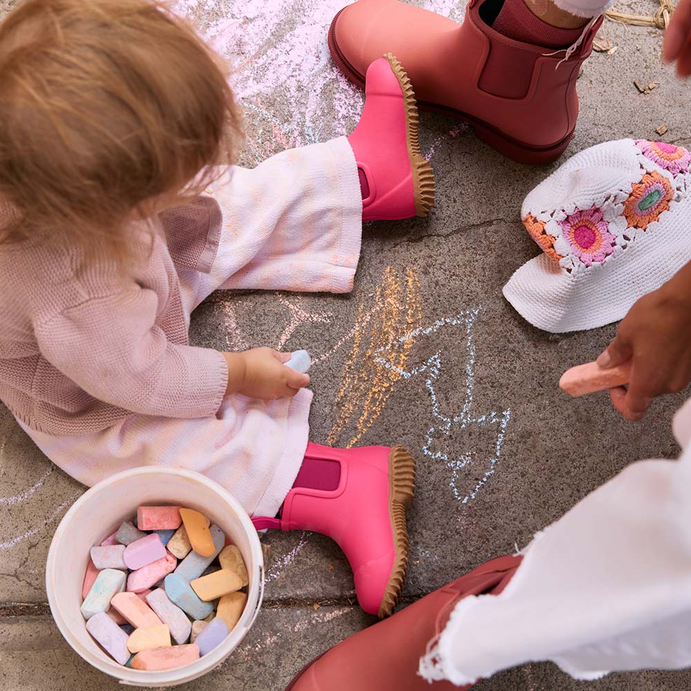 merry people bobbi kids gumboot - fuschia