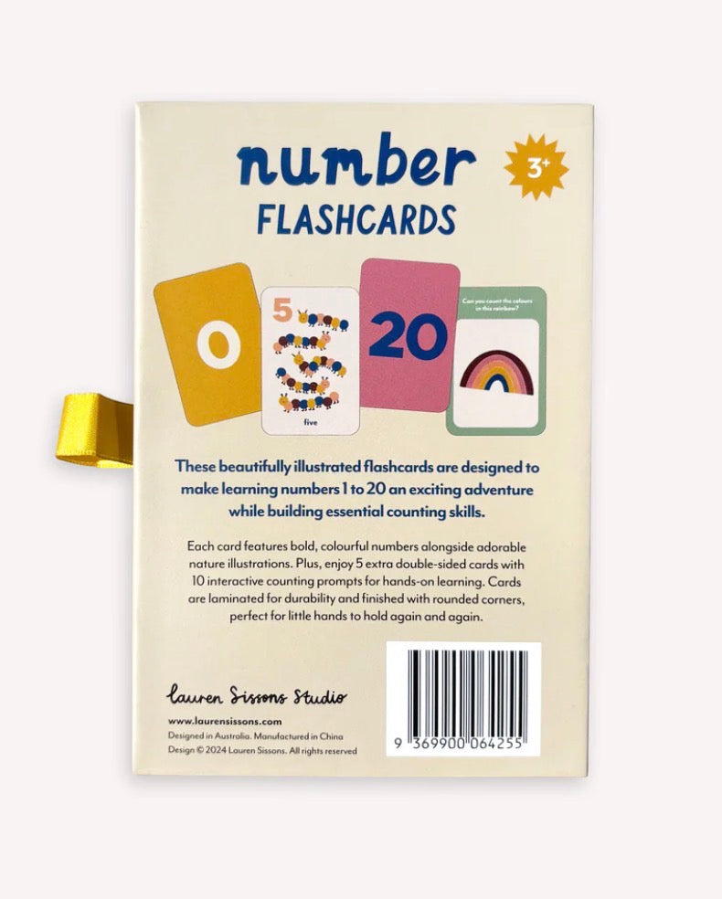 lauren sissons illustrated flashcards - numbers