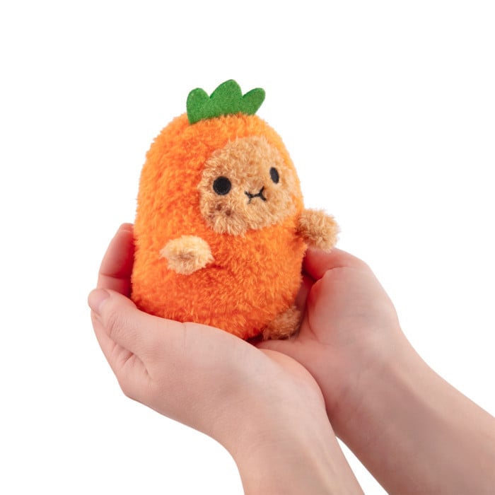 noodoll carrot ricespud mini sitting plush toy