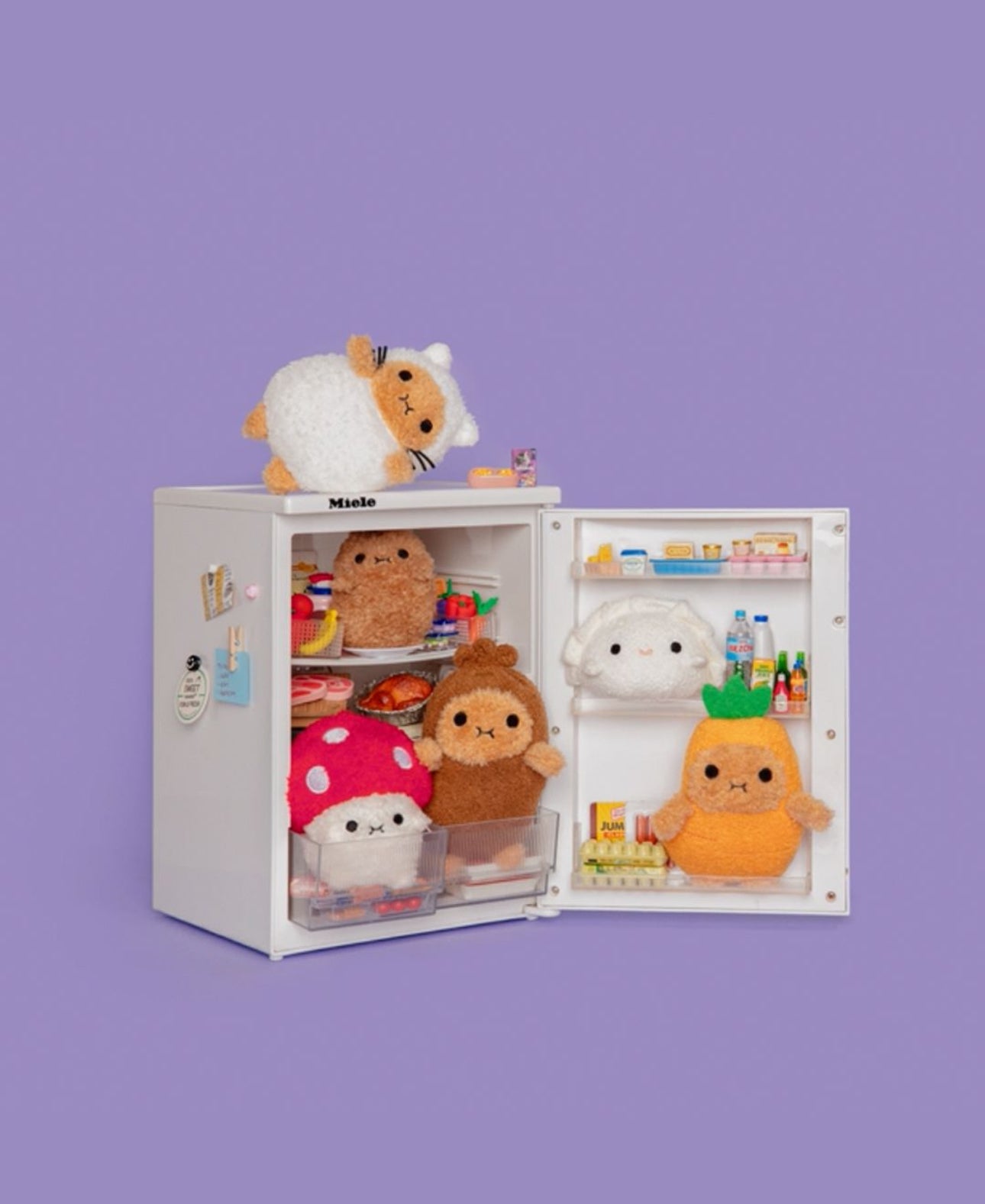 noodoll carrot ricespud mini sitting plush toy