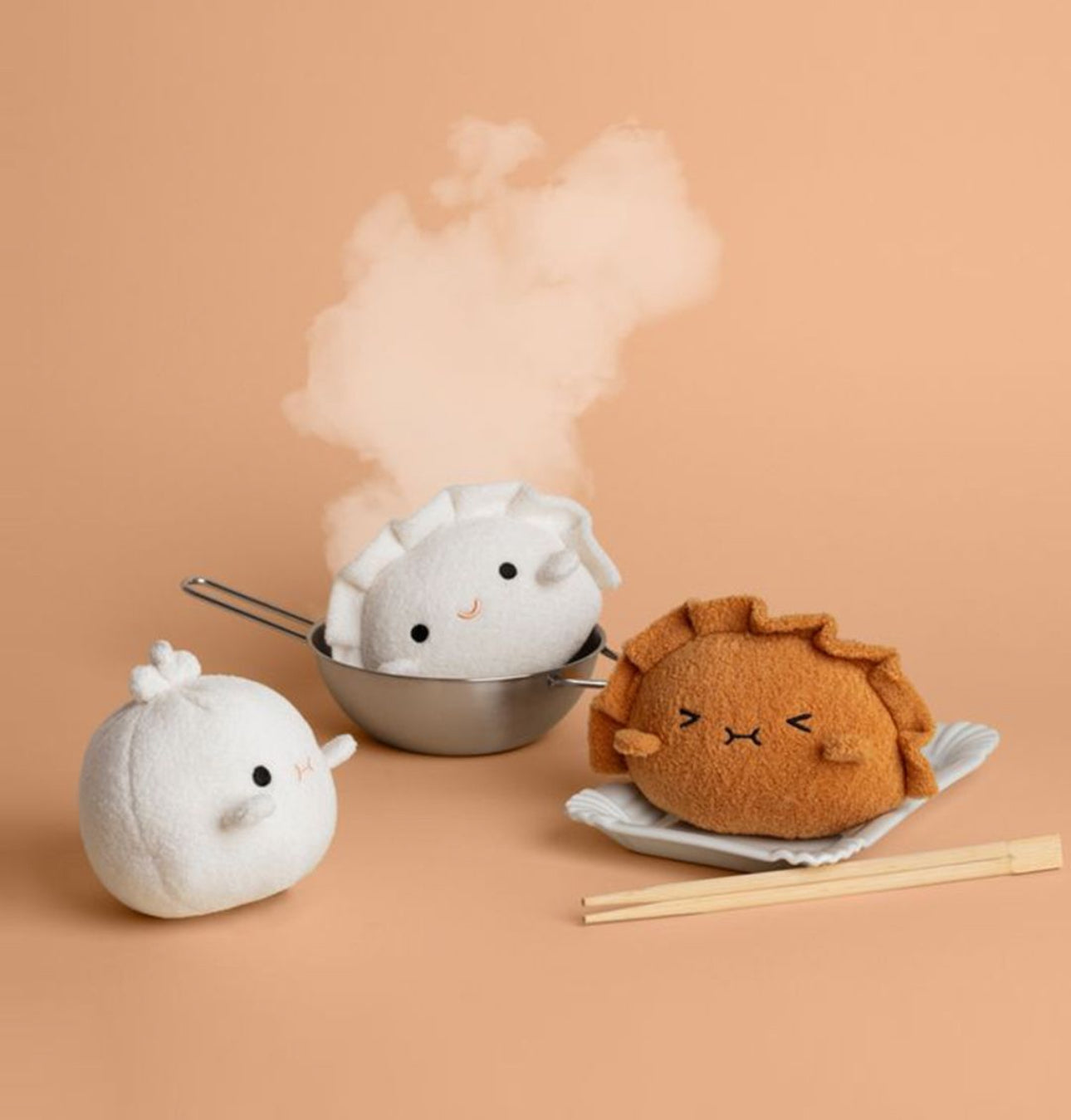 noodoll ricelogi mini plush toy - bao bun