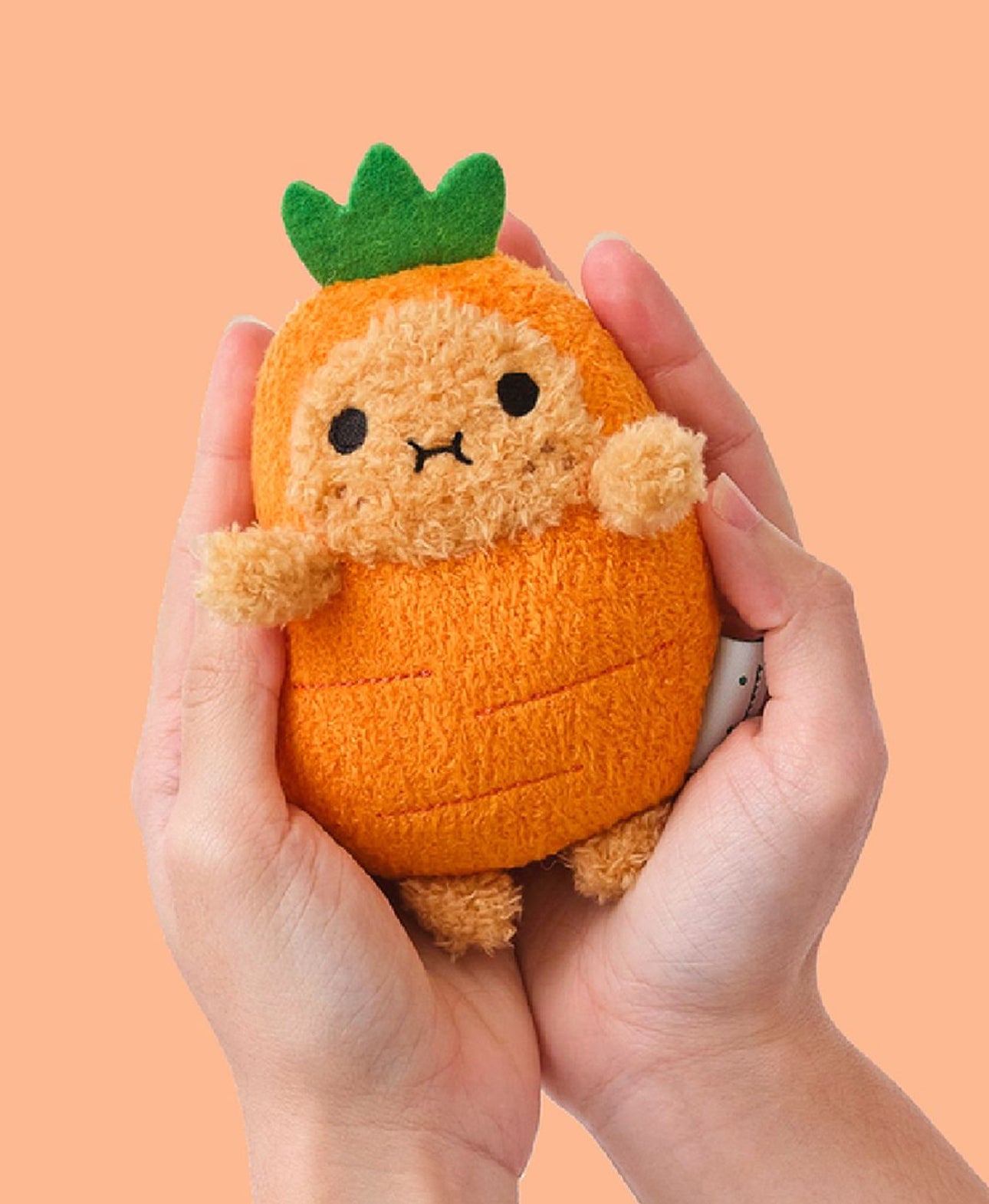 noodoll carrot ricespud mini sitting plush toy