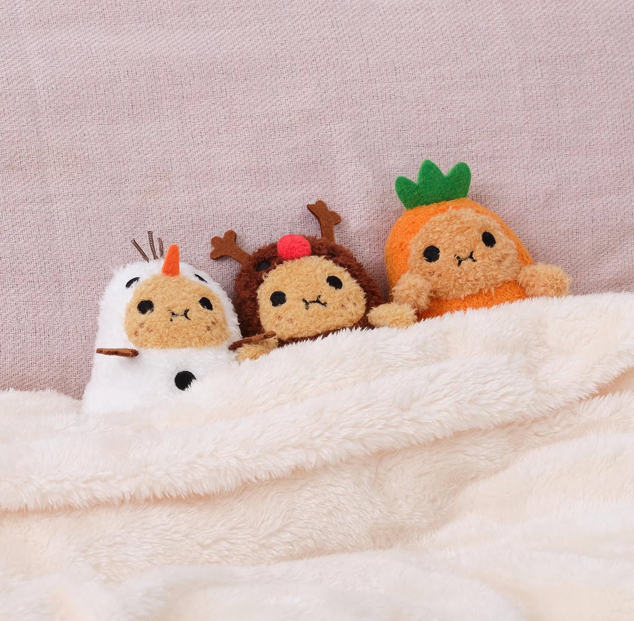 noodoll carrot ricespud mini sitting plush toy