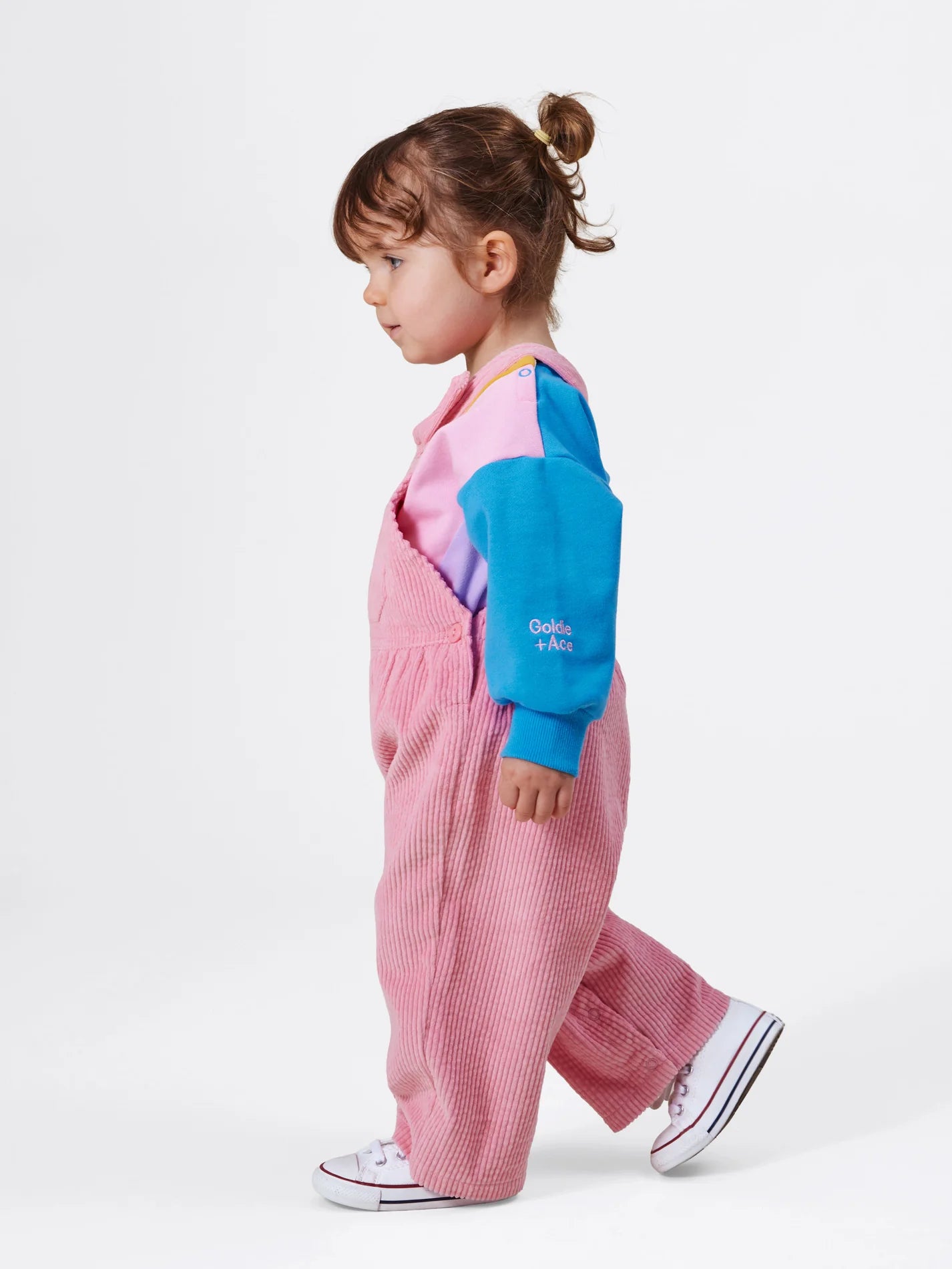 goldie + ace austin sammy cord overalls - pink