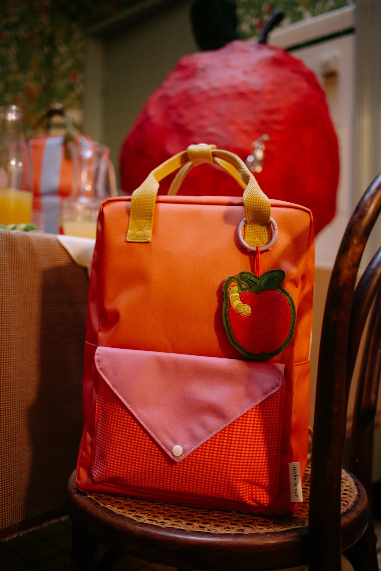 sticky lemon large envelope backpack - maple whirl