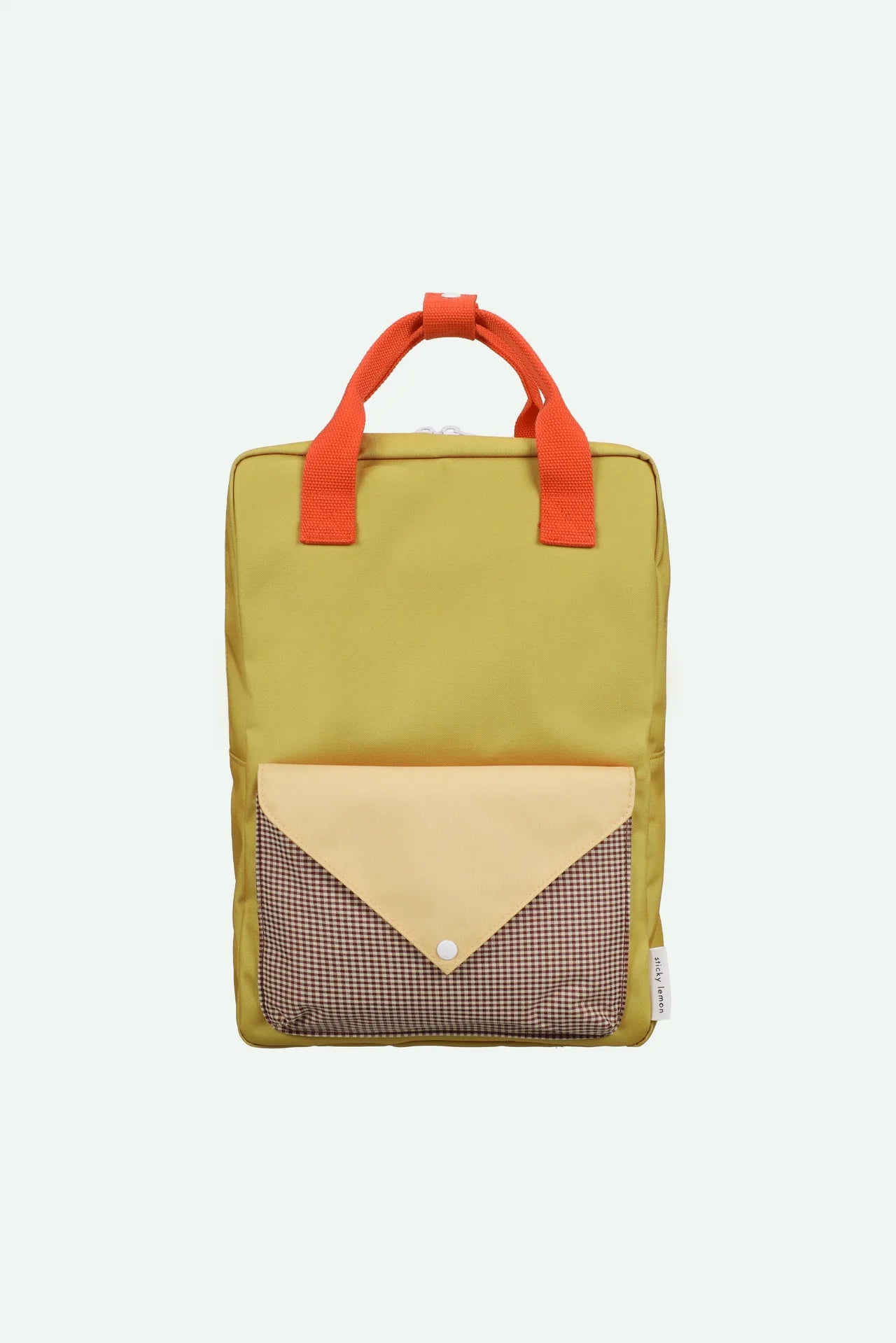 sticky lemon large envelope backpack - bookworm green