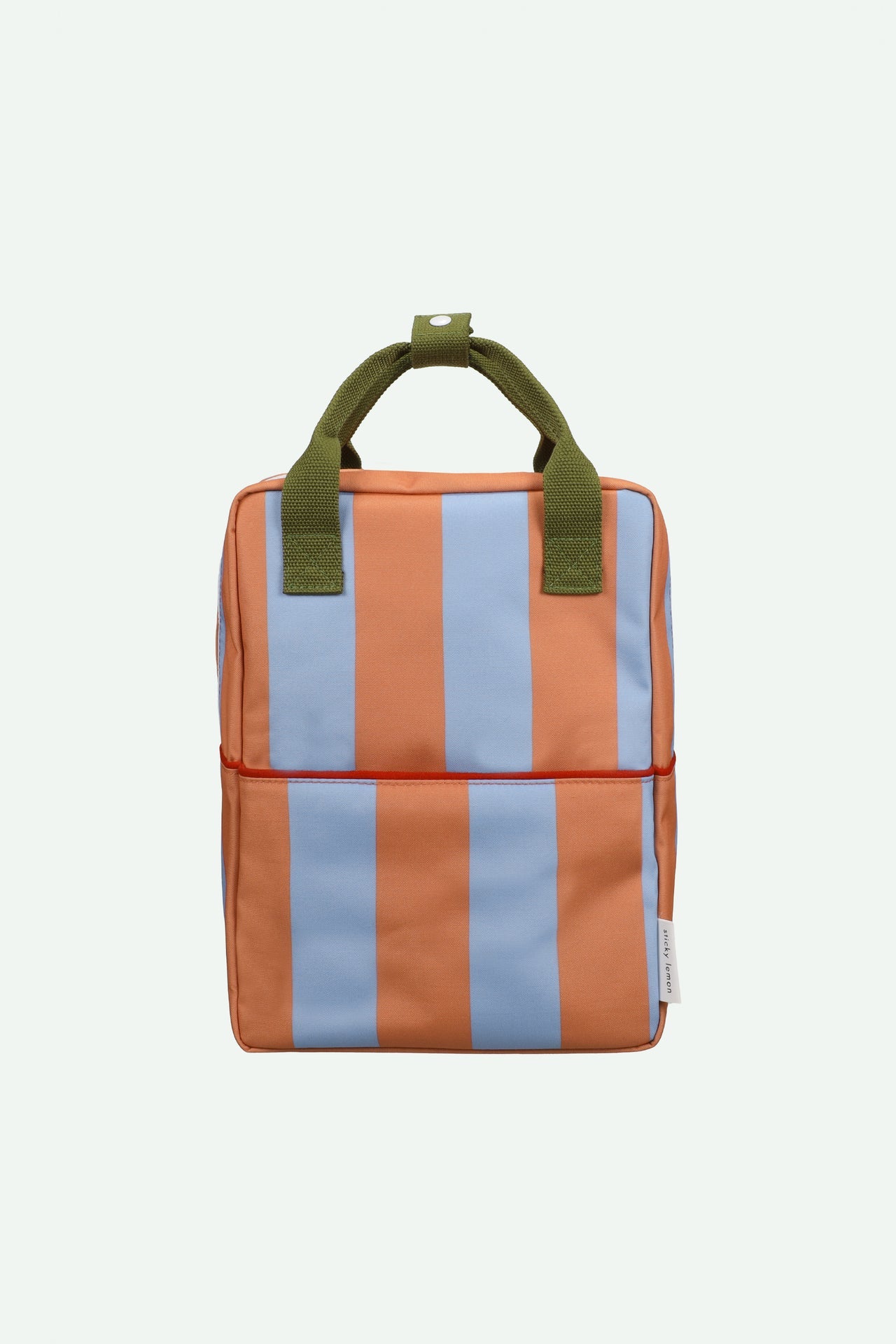 sticky lemon medium backpack - striped cloud blue + maple whirl