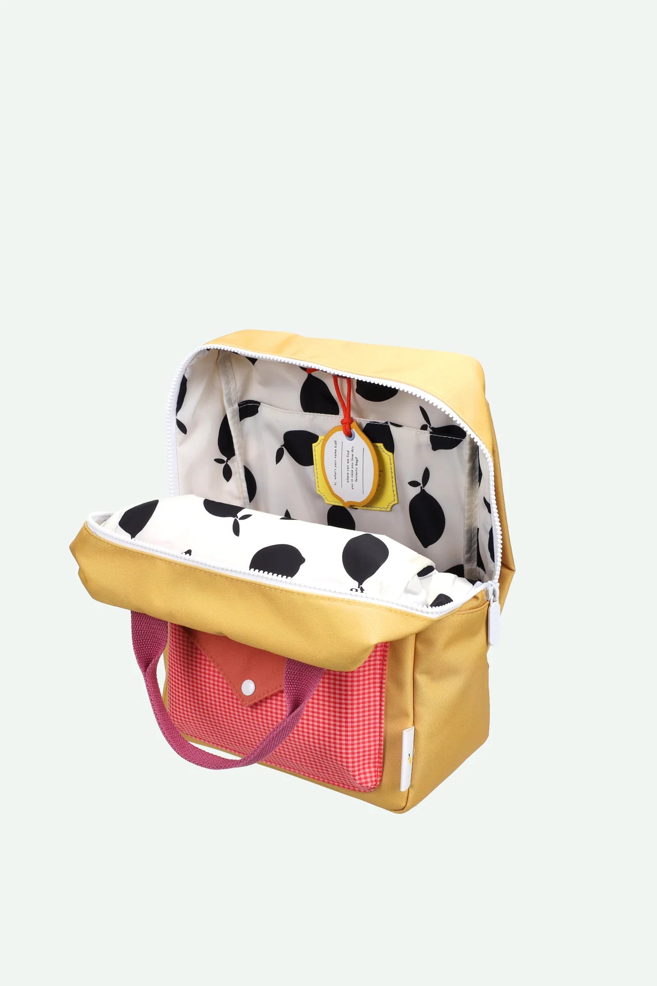 sticky lemon medium envelope backpack - apple grub