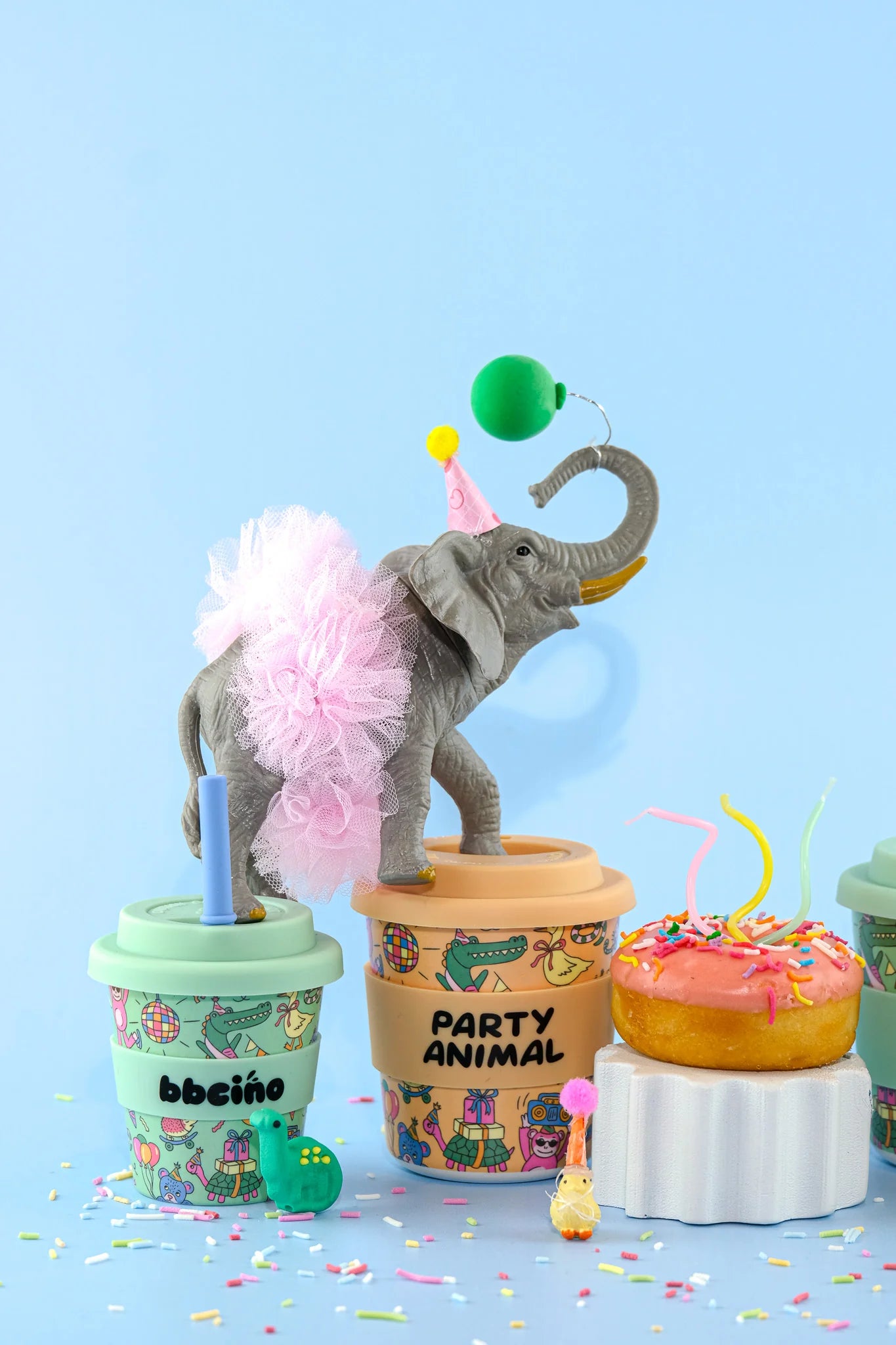 bbcino cup - party animals in green - 120ml