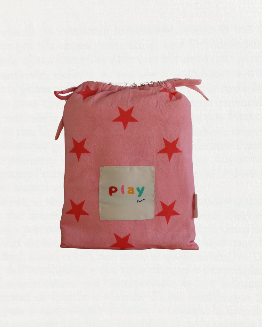play linen strawberry star fitted sheet set