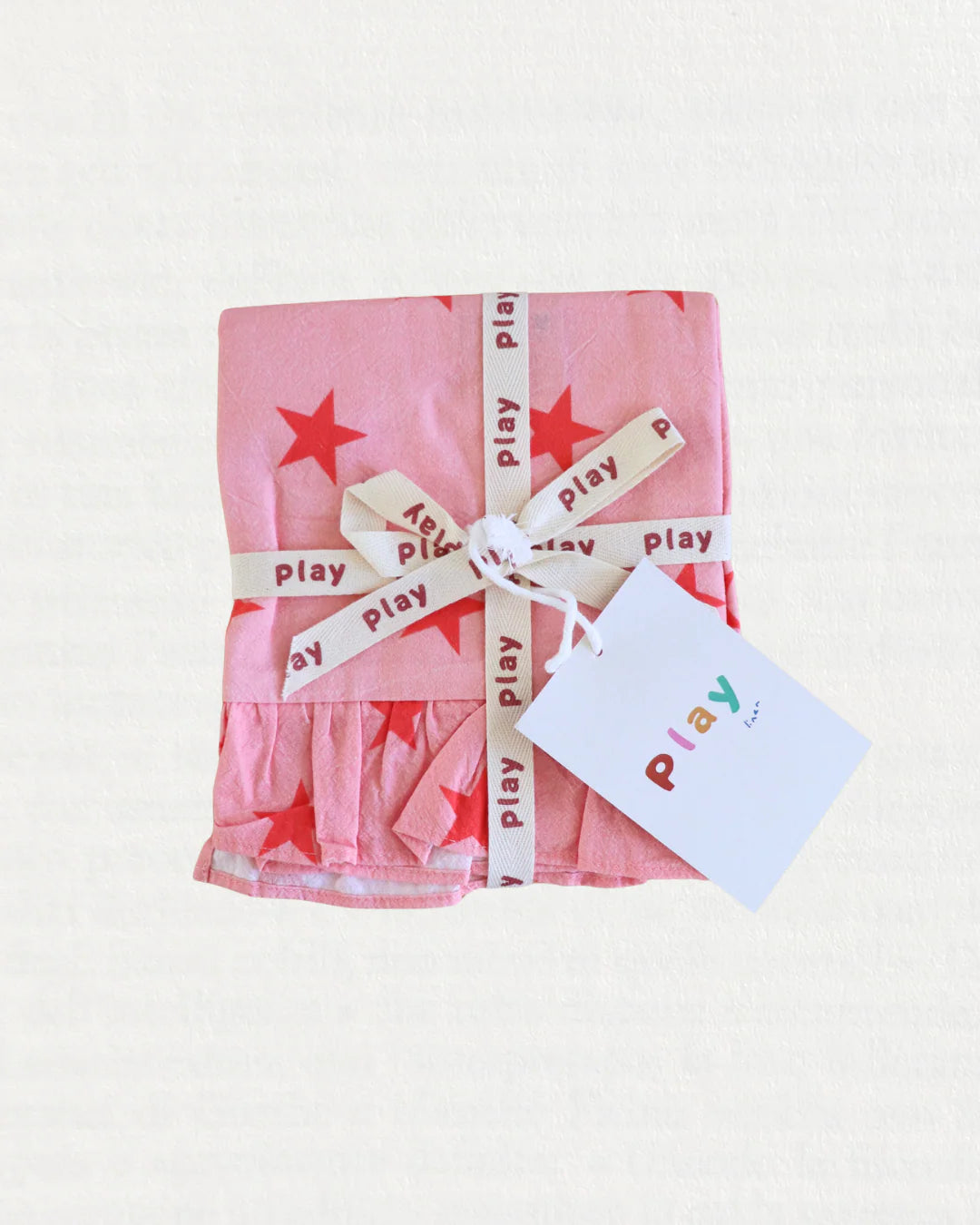 play linen strawberry star pillowcase separates