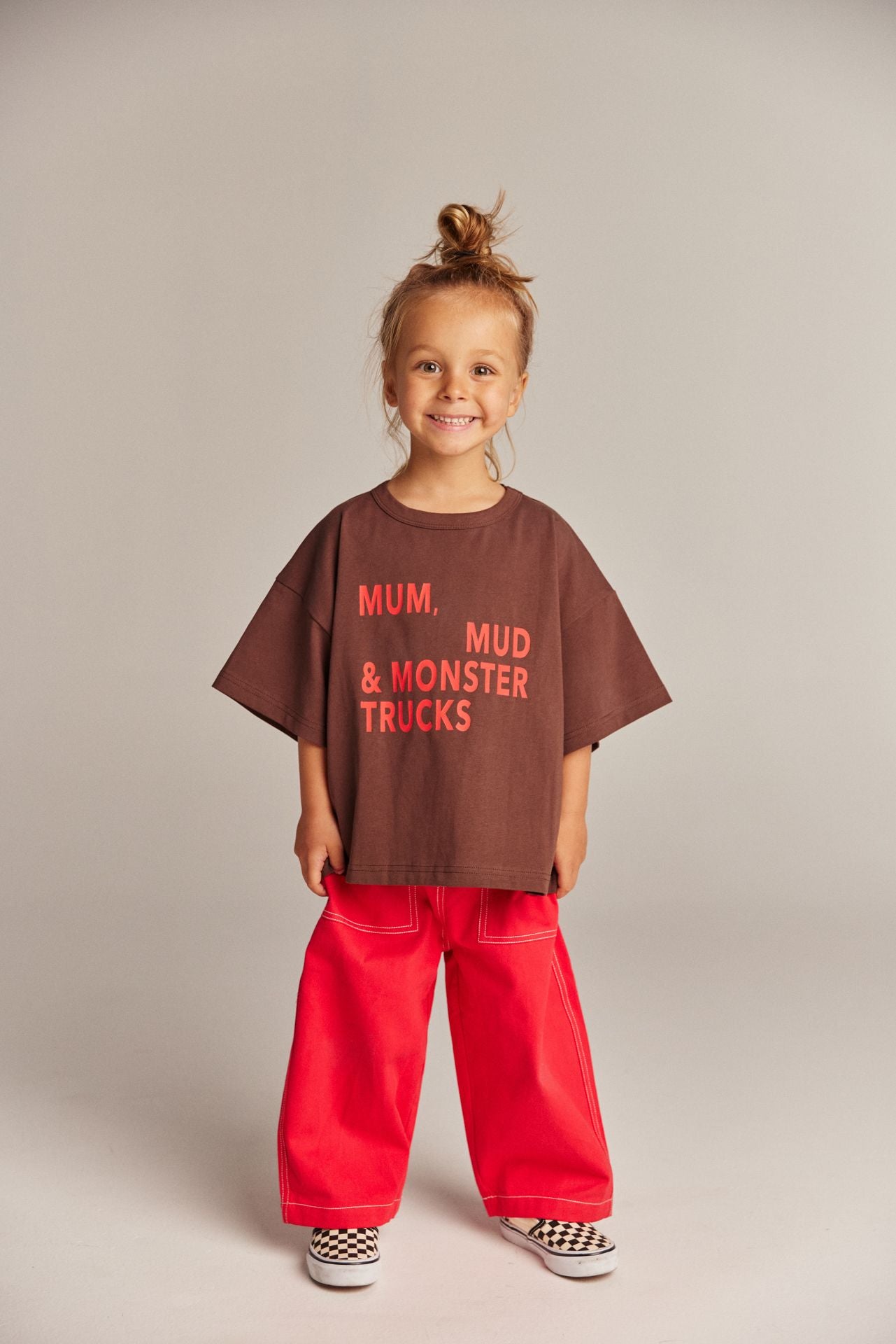 bbobbie mmm tee - brown with red
