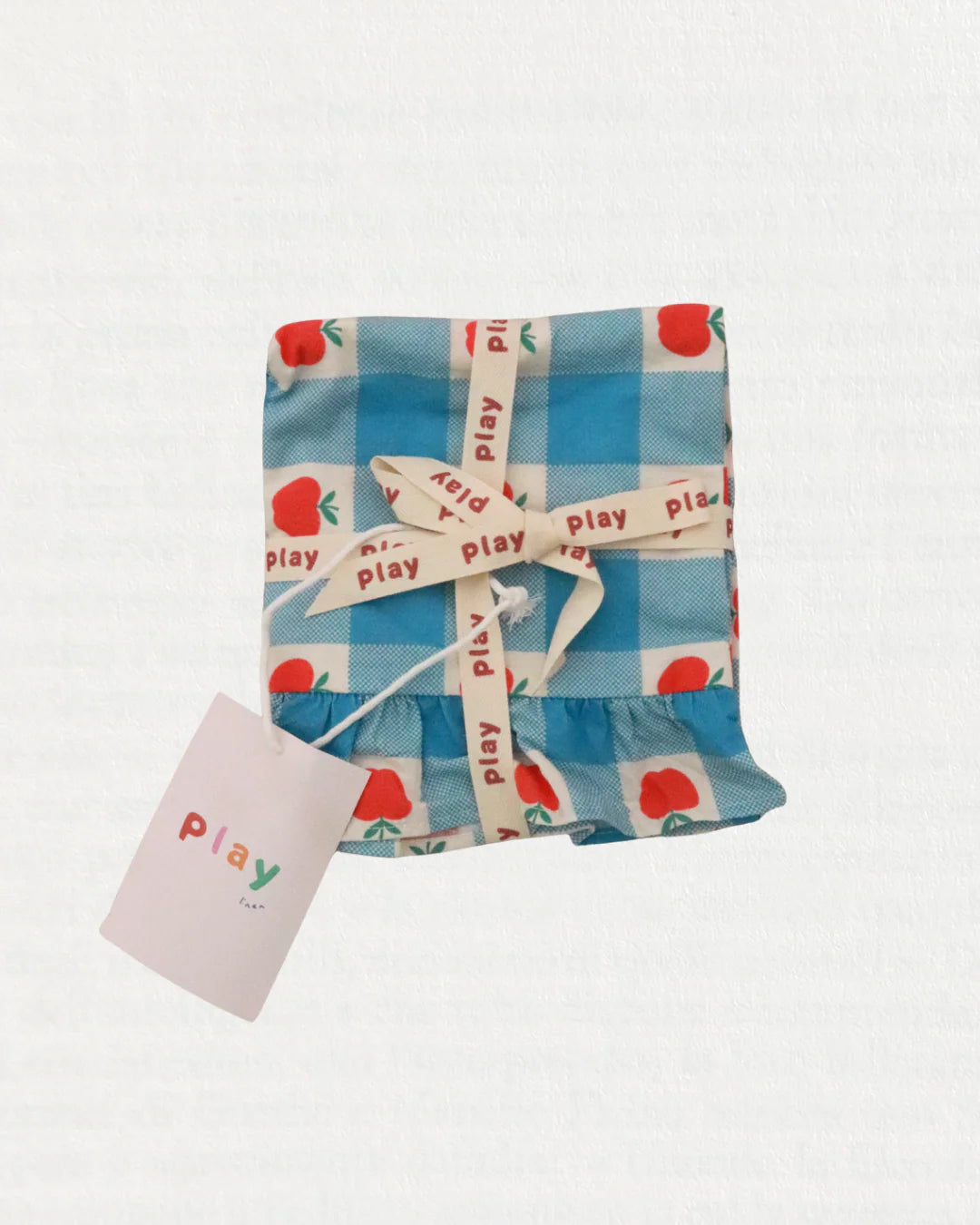 play linen apple patch pillowcase separates