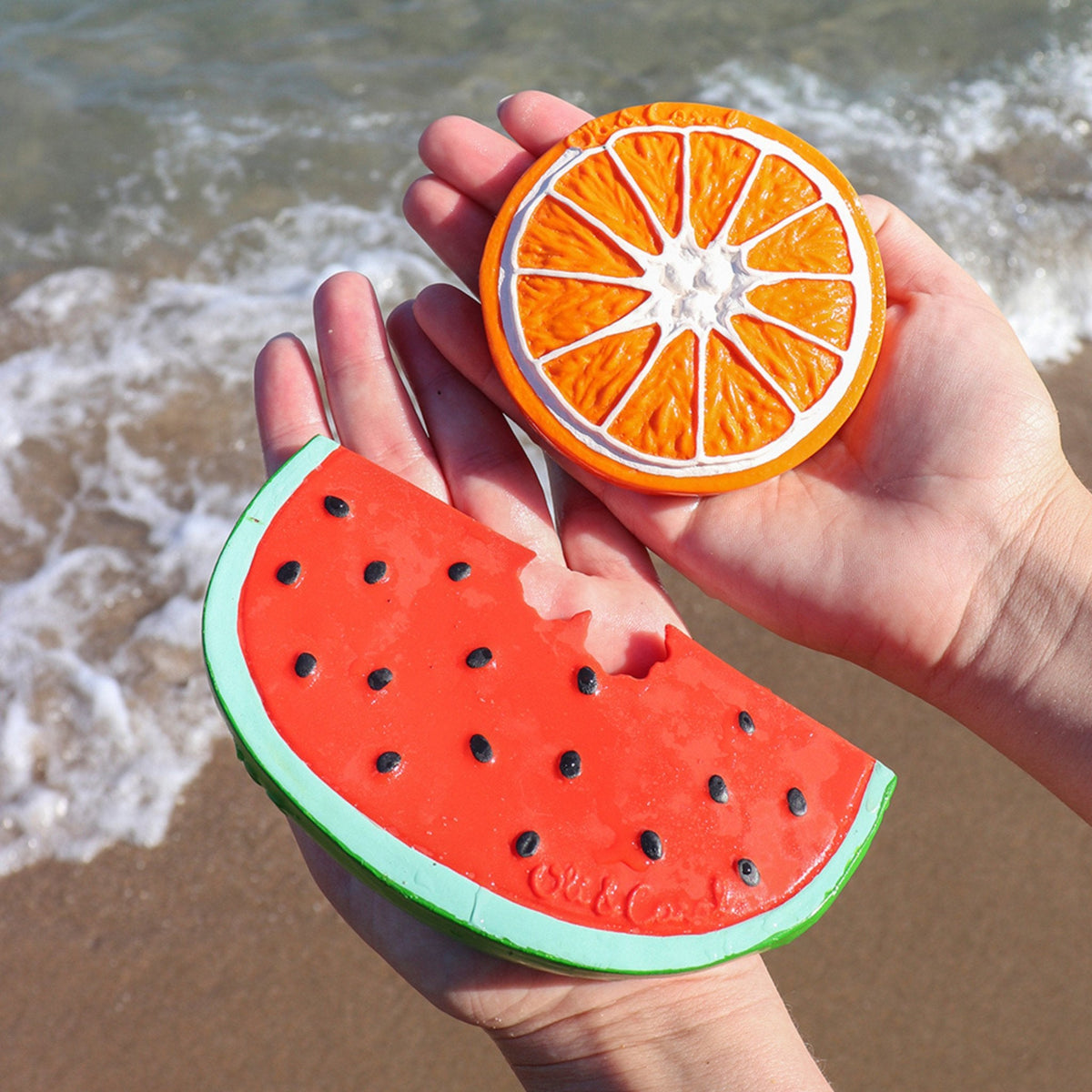oli & carol - wally the watermelon teether