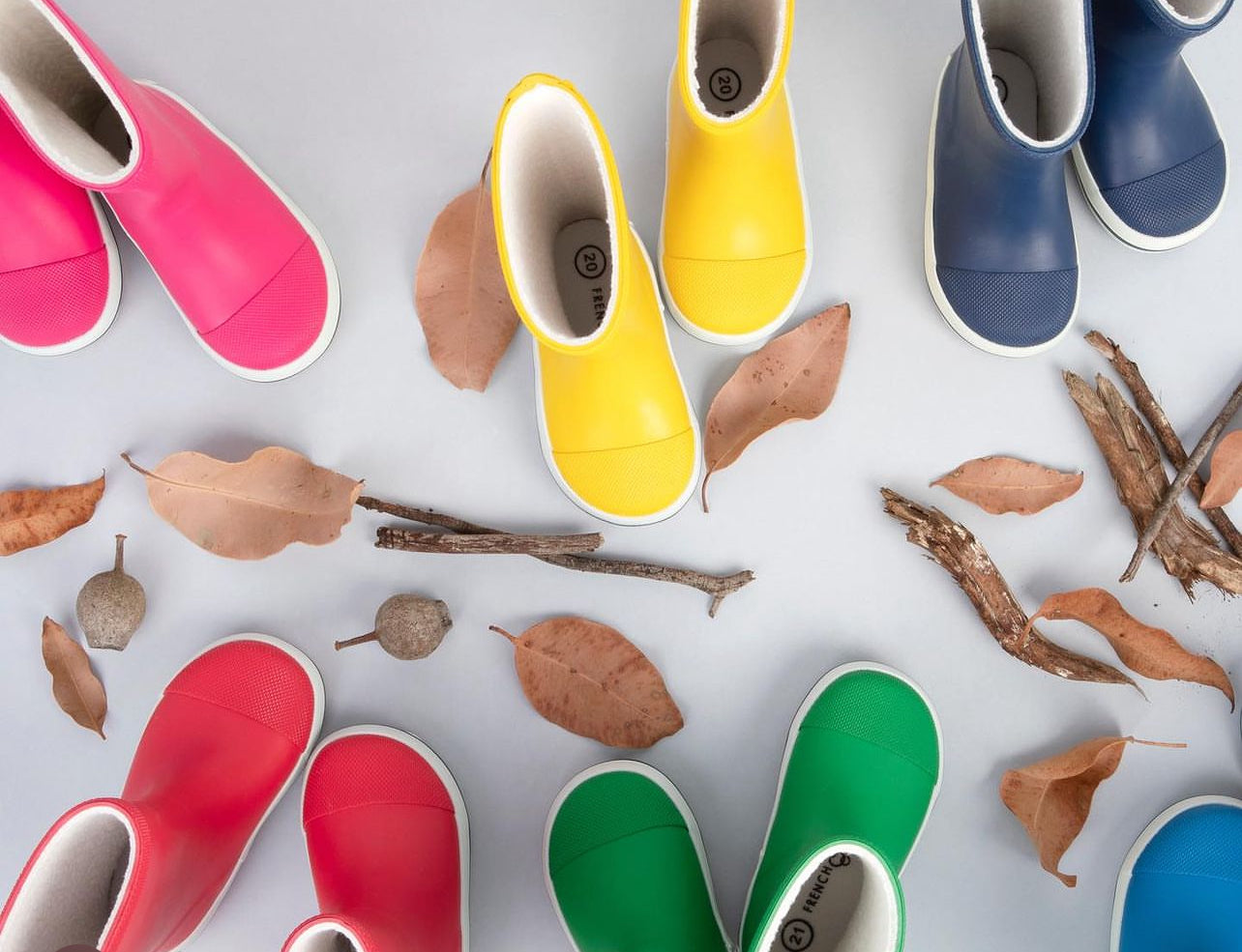 french soda kids natural rubber gumboot - yellow