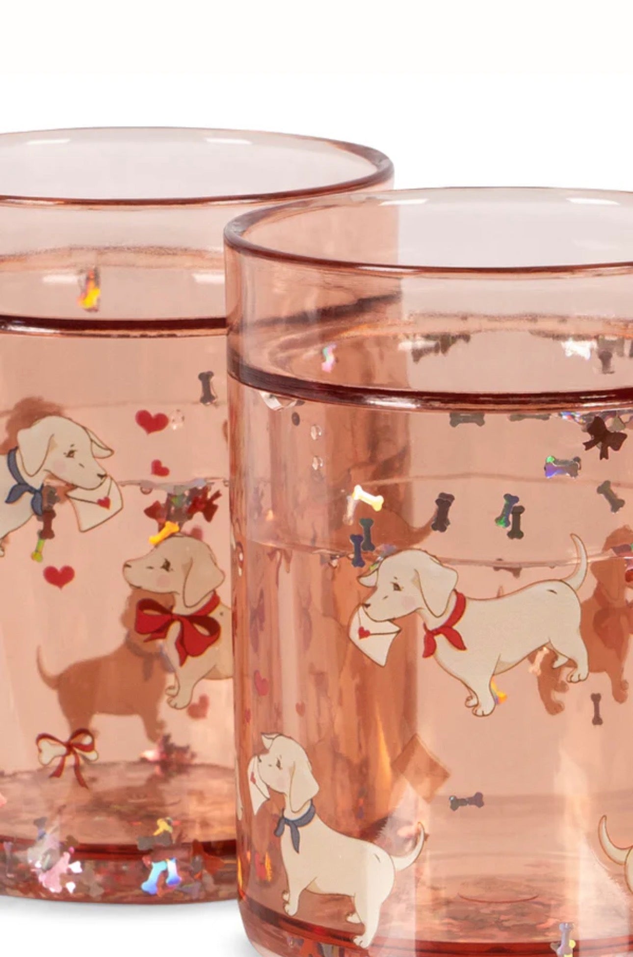 konges slojd 2 pack glitter cups - woof letter rose