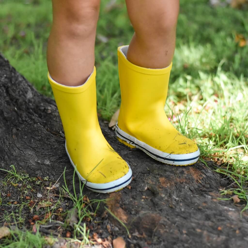 french soda kids natural rubber gumboot - yellow