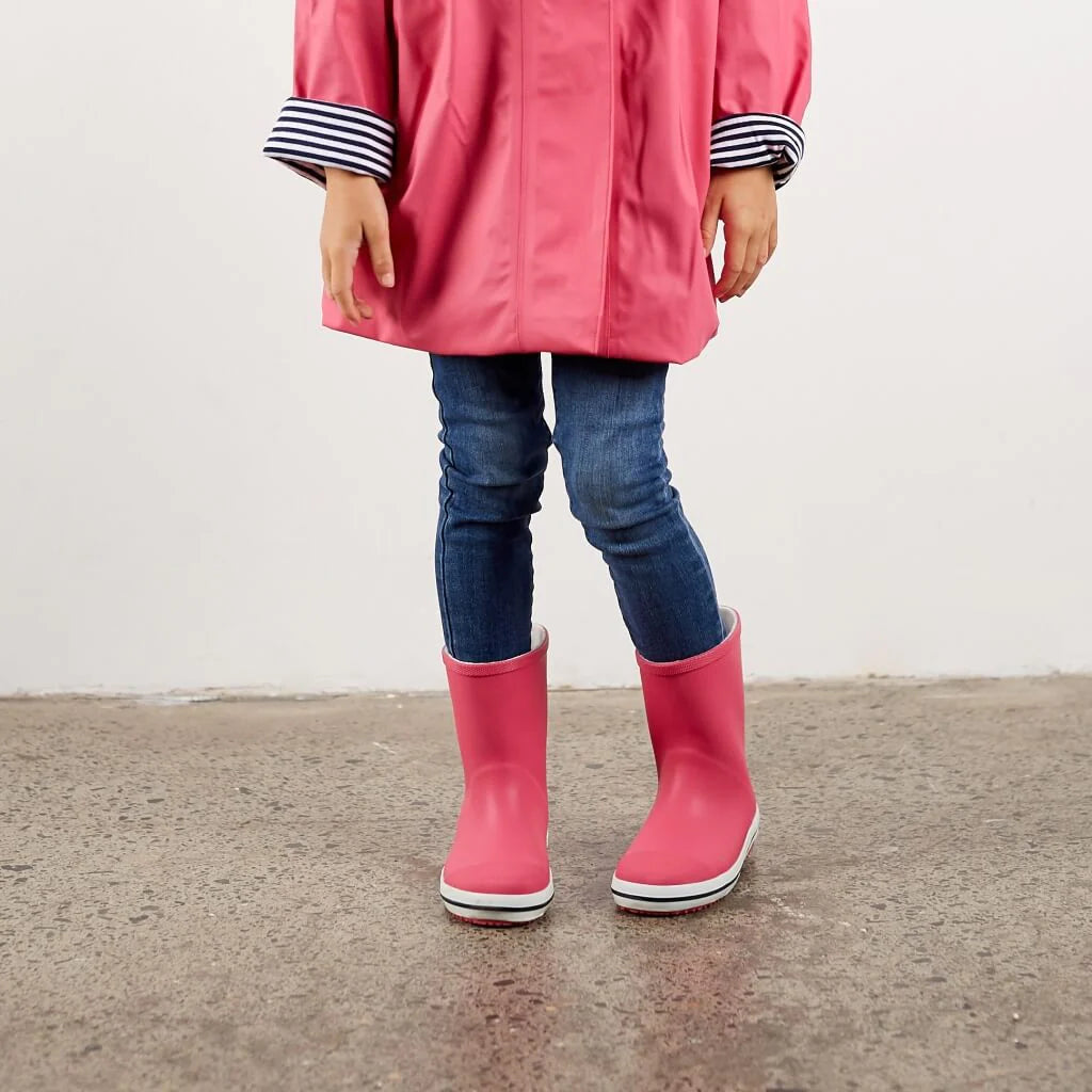 french soda kids natural rubber gumboot - pink